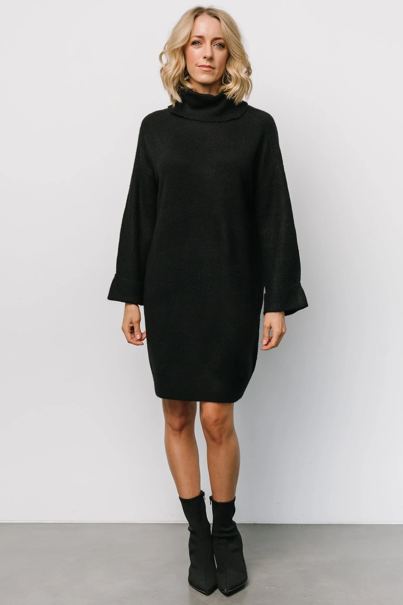 Amy Sweater Dress | Black
