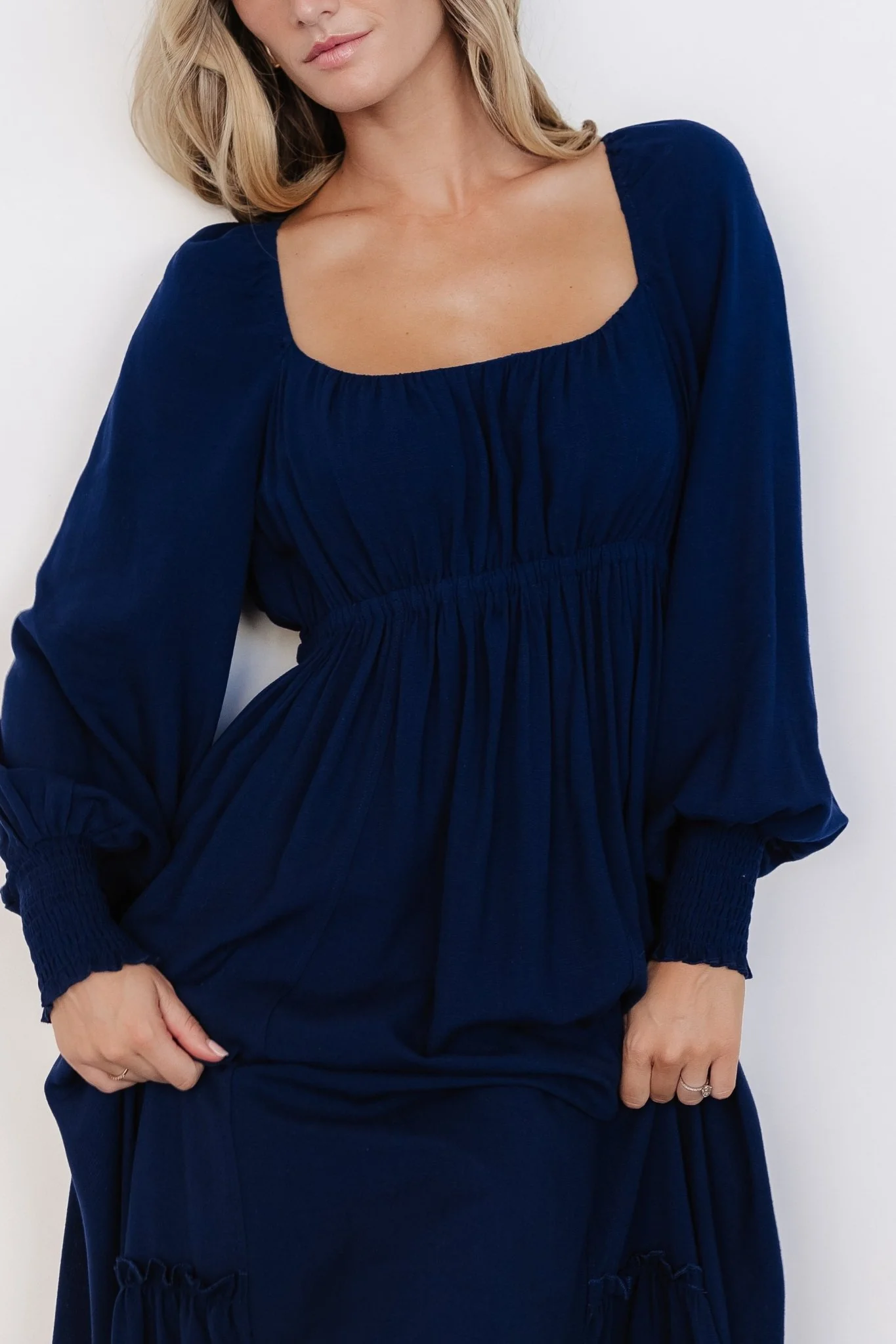 Vienna Long Sleeve Dress | Navy