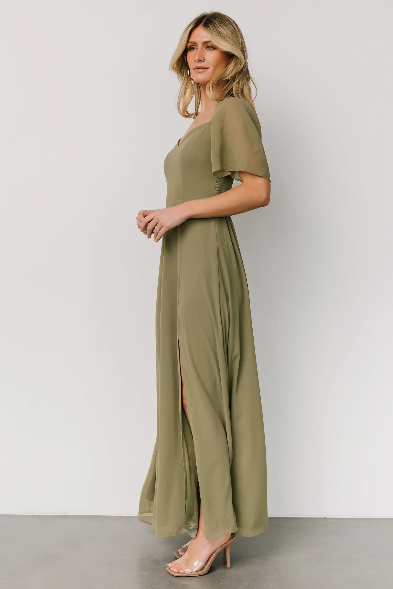 Sierra Sweetheart Maxi Dress | Dusty Olive