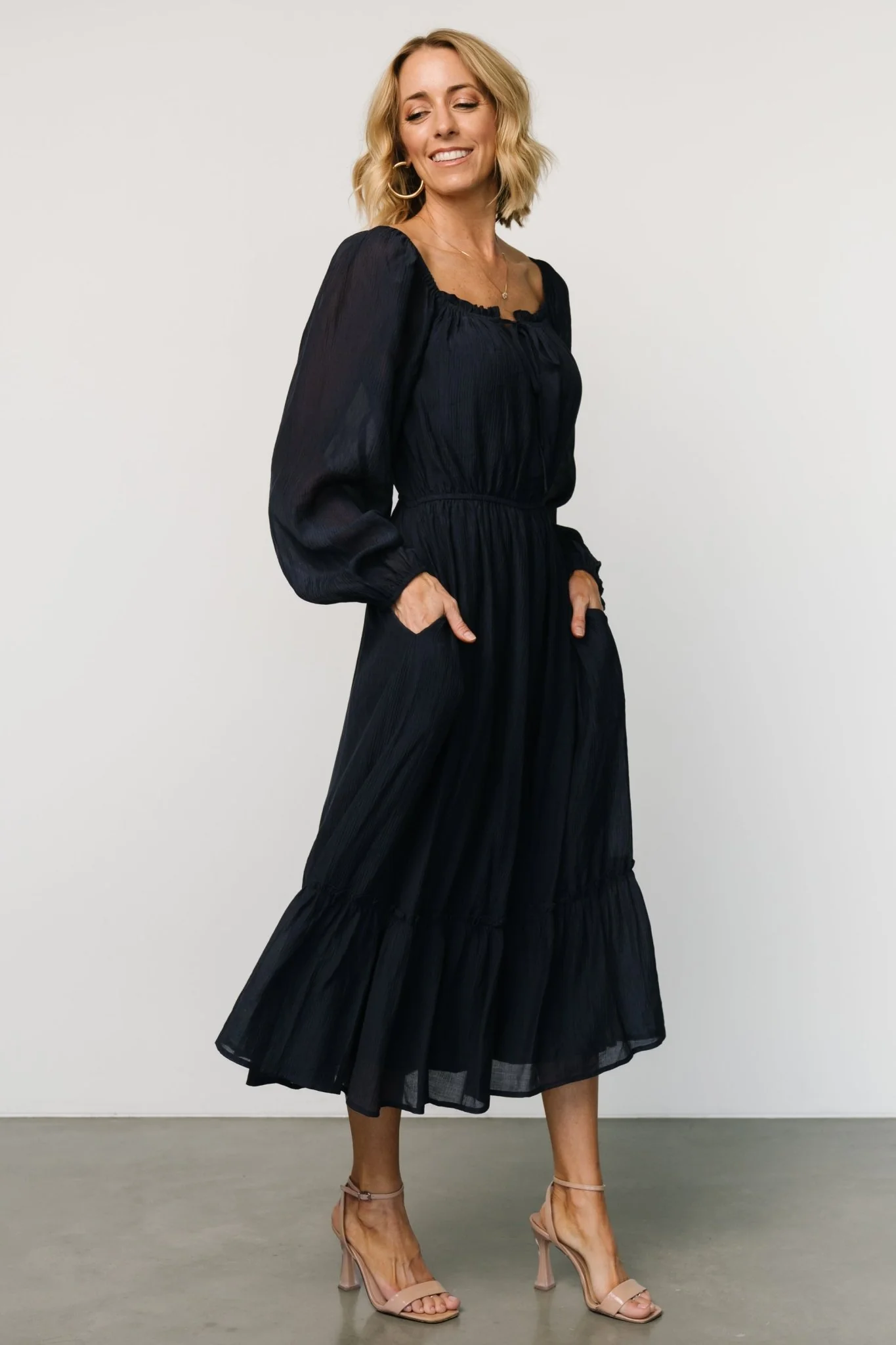 Joelle Midi Dress | Navy