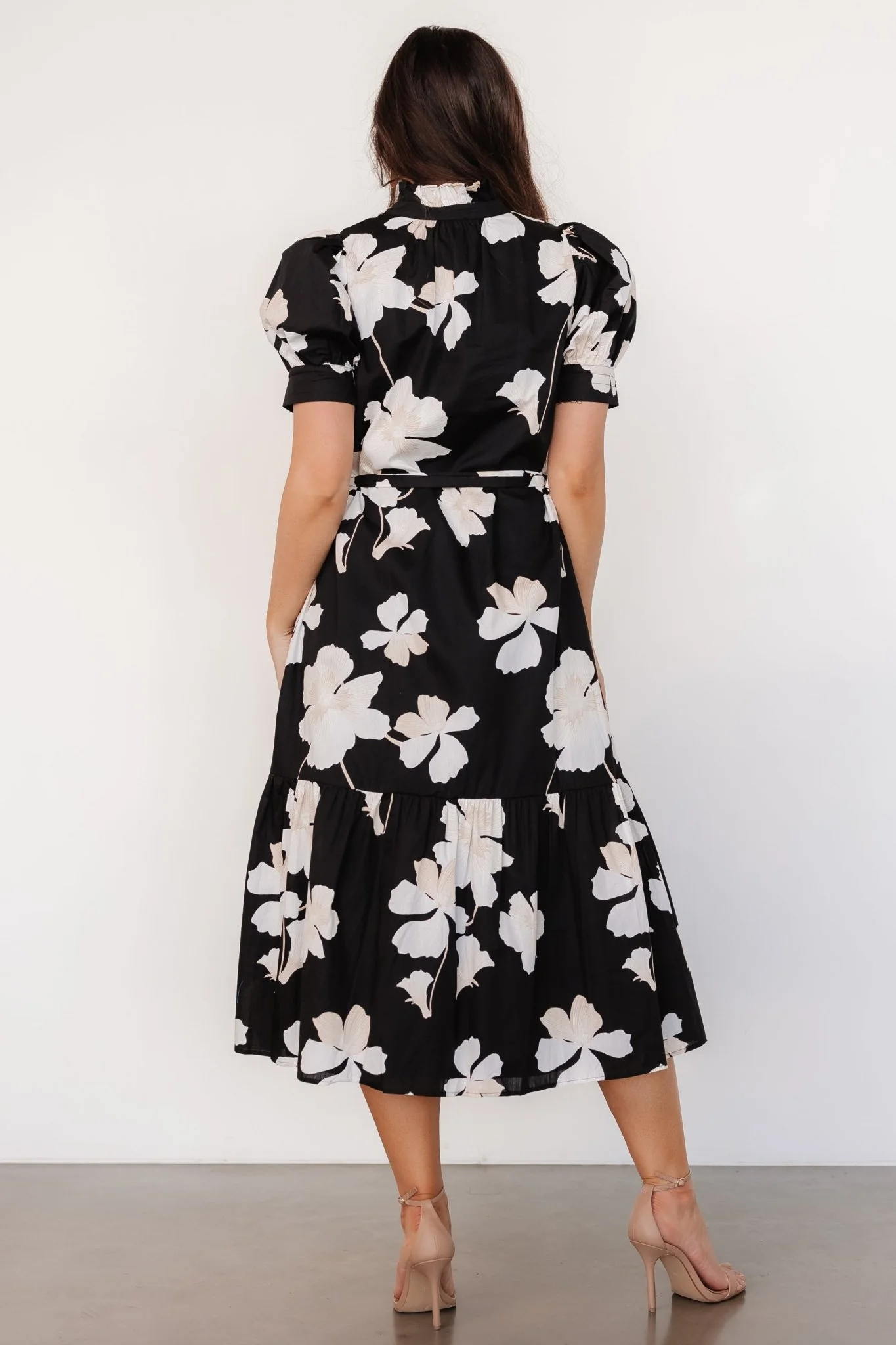 Loewe Button Dress | Black + Off White Floral