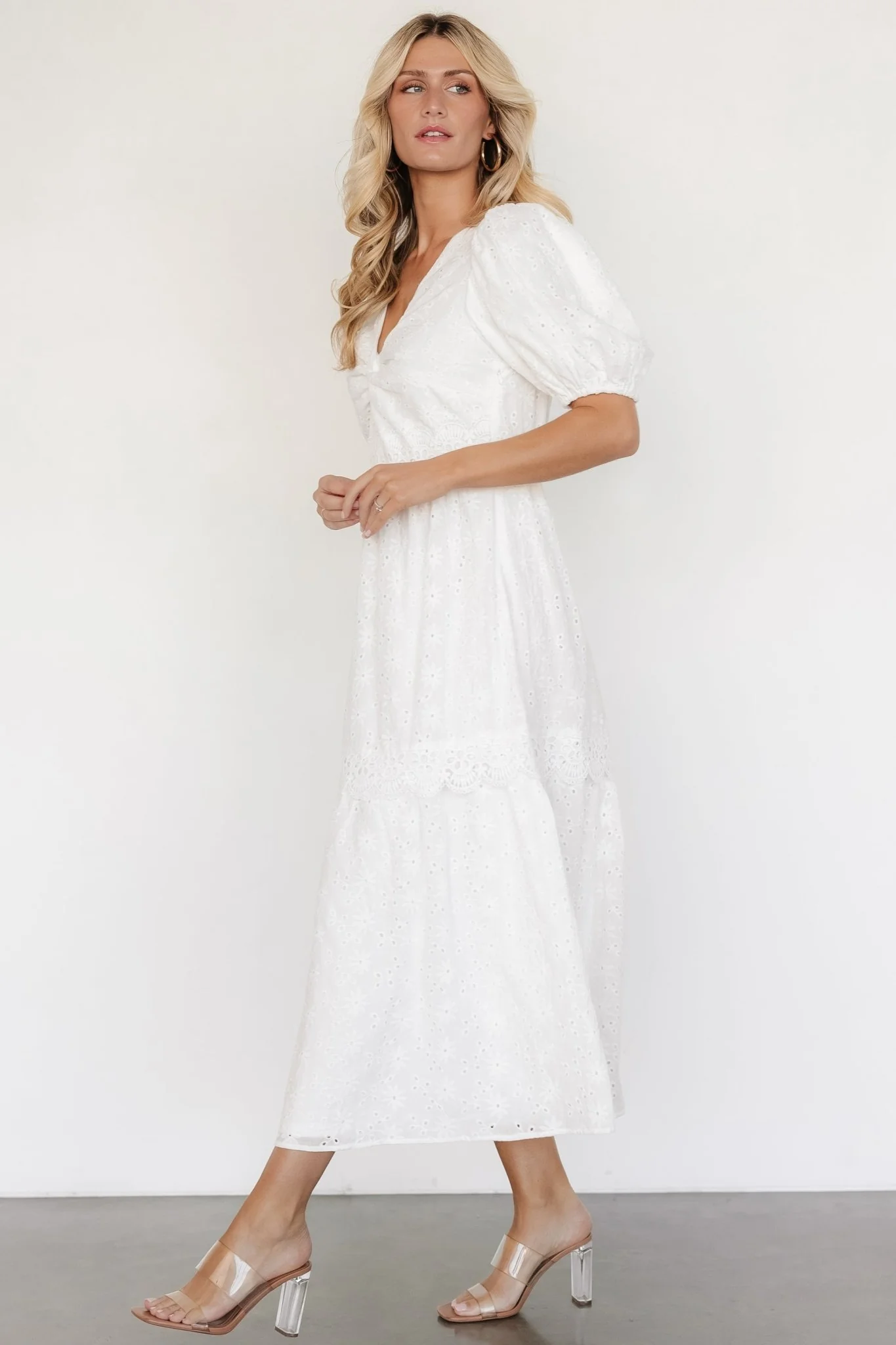 Jackie Eyelet Maxi Dress | Off White