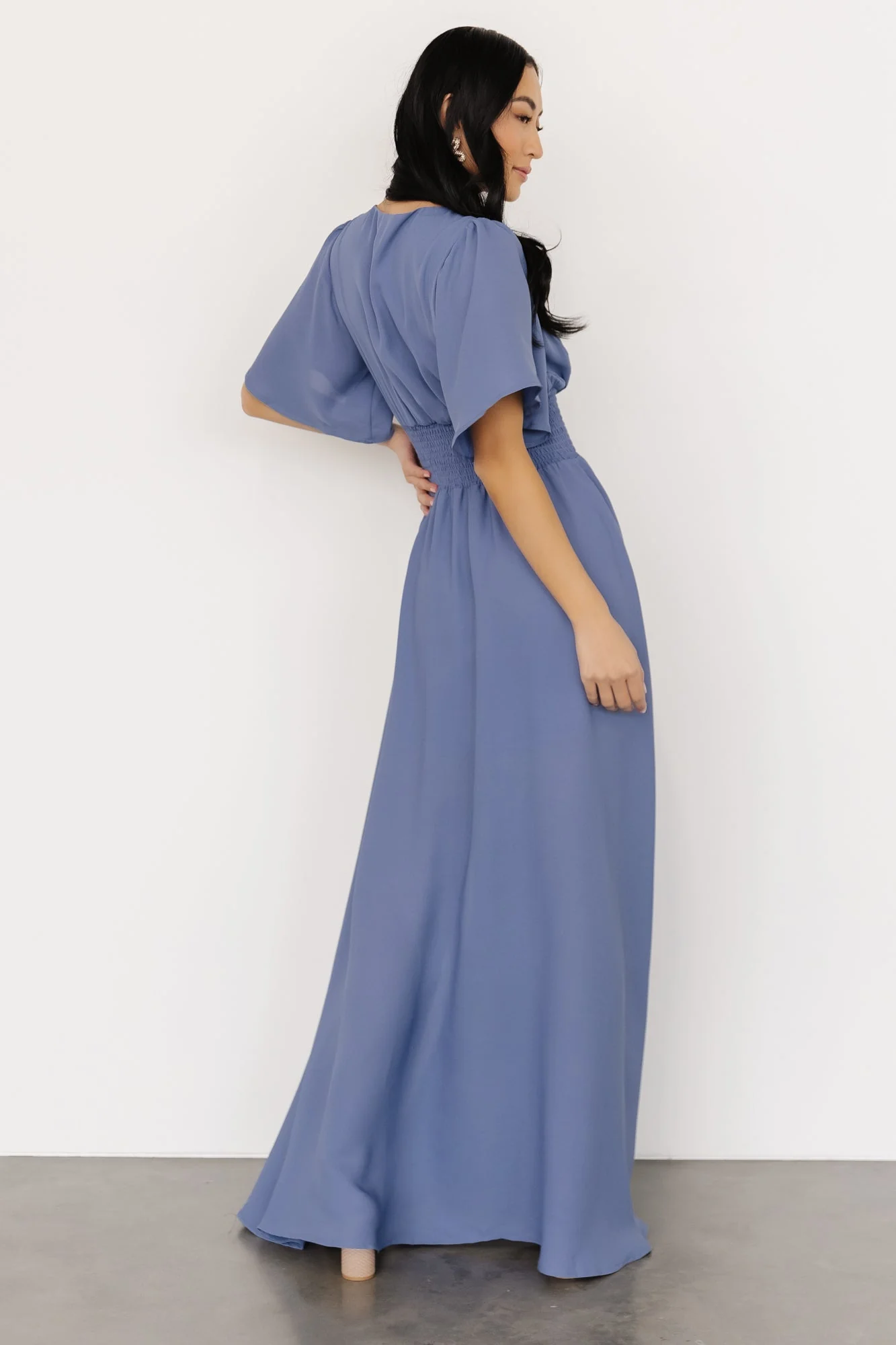 Verona Smocked Maxi Dress | Blue