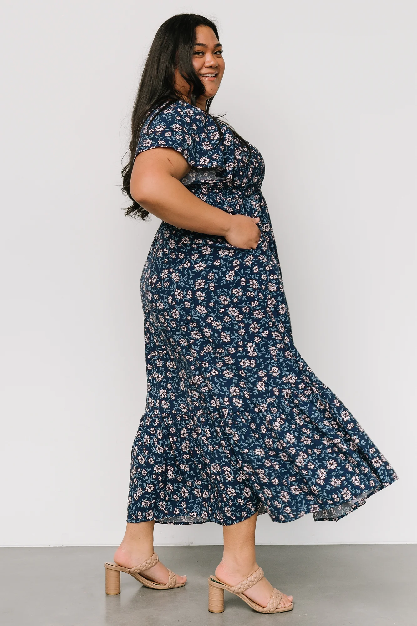 Joanie Smocked Dress | Blue Floral