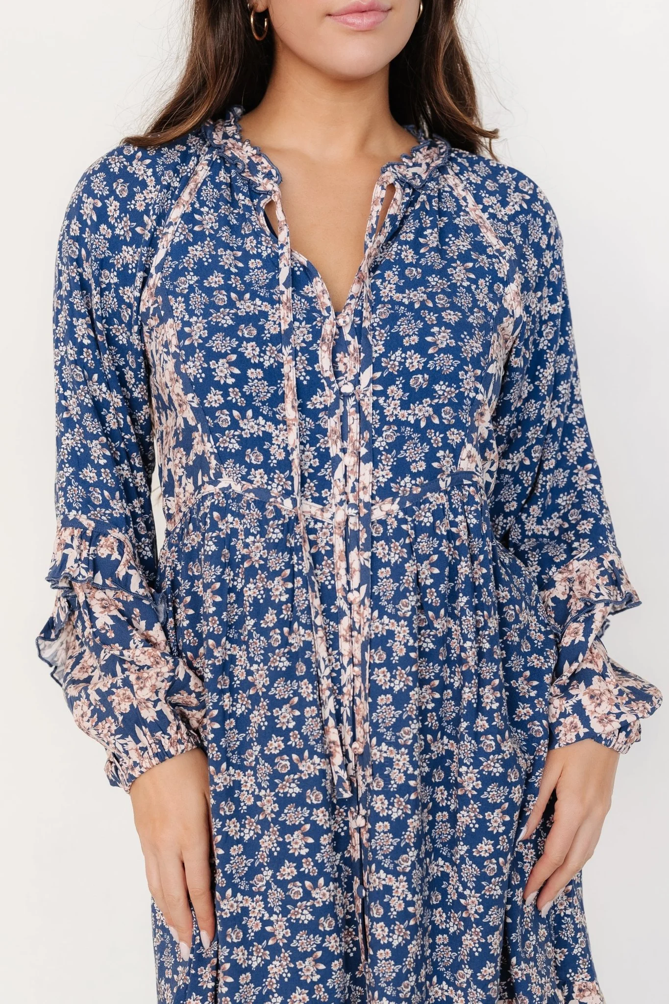 Aster Short Dress | Navy Multi Floral