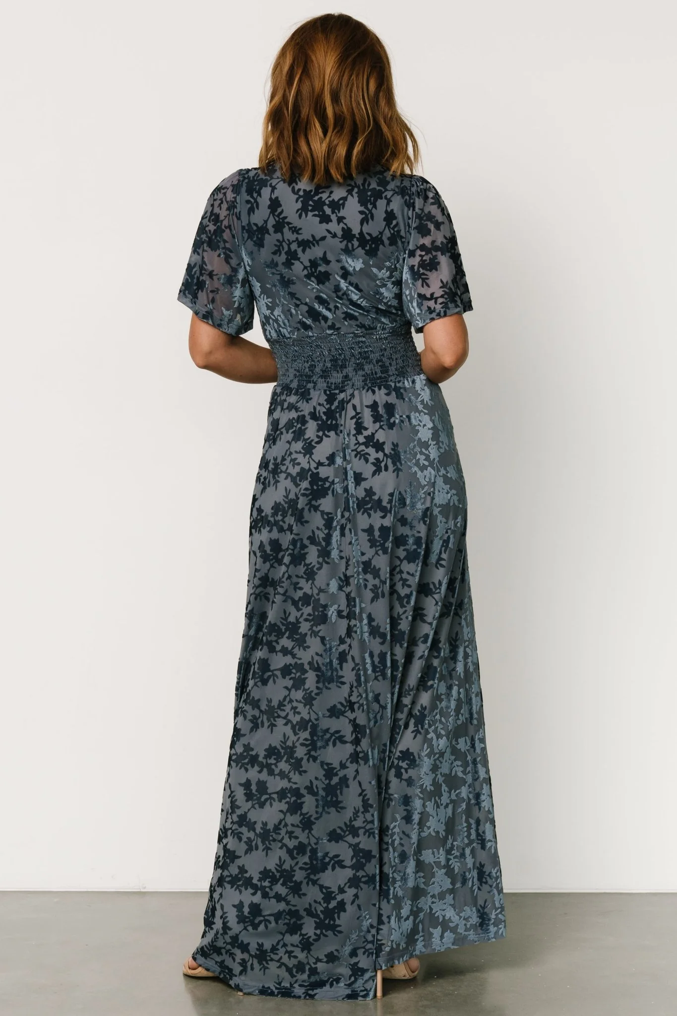 Veronica Velvet Maxi Dress | Whisper Blue