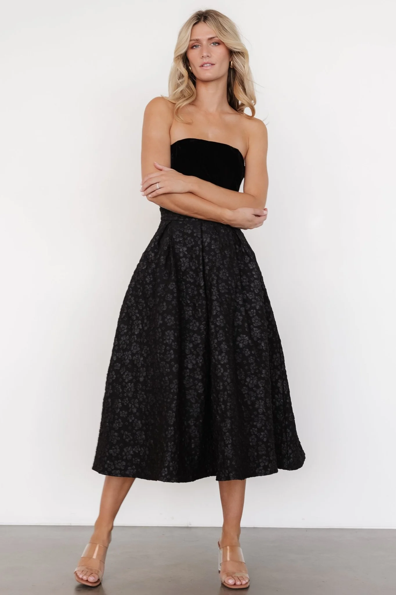 Sila Strapless Dress | Black