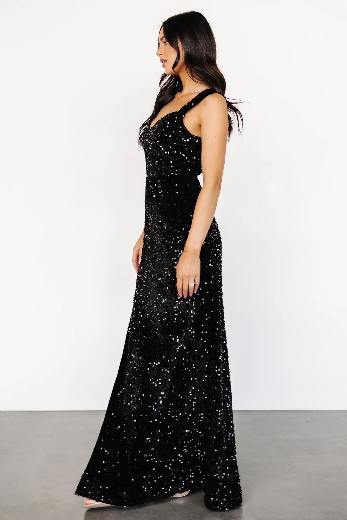 Monroe Sequin Gown | Black