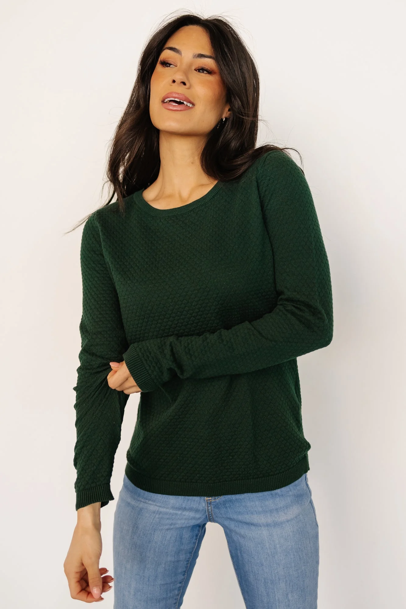 Debbie Knit Top | Dark Green