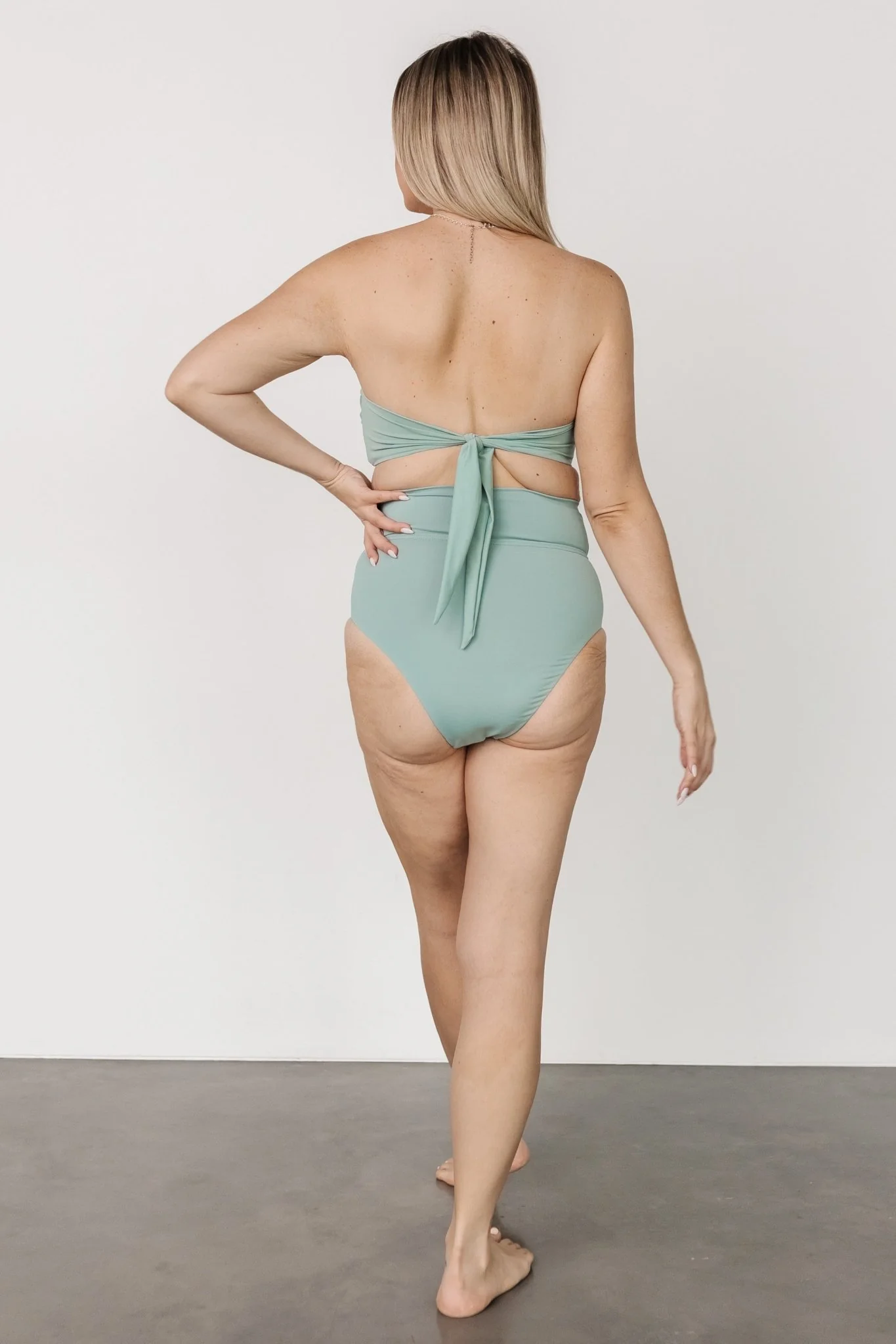 Milos High Waist Bikini Bottom | Sage