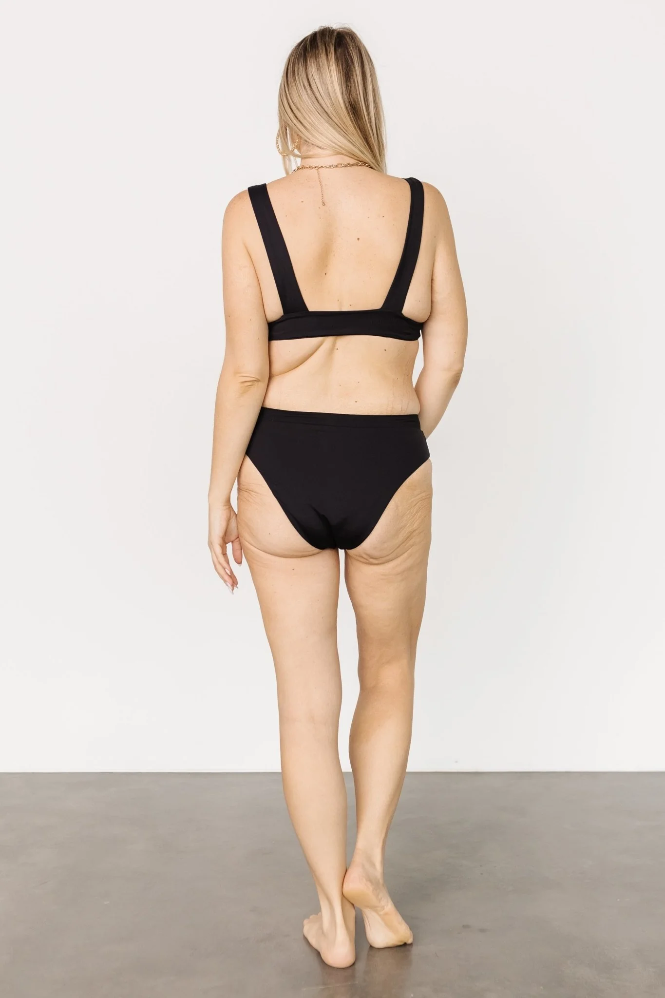 Formentera High Waist Bikini Bottom | Black