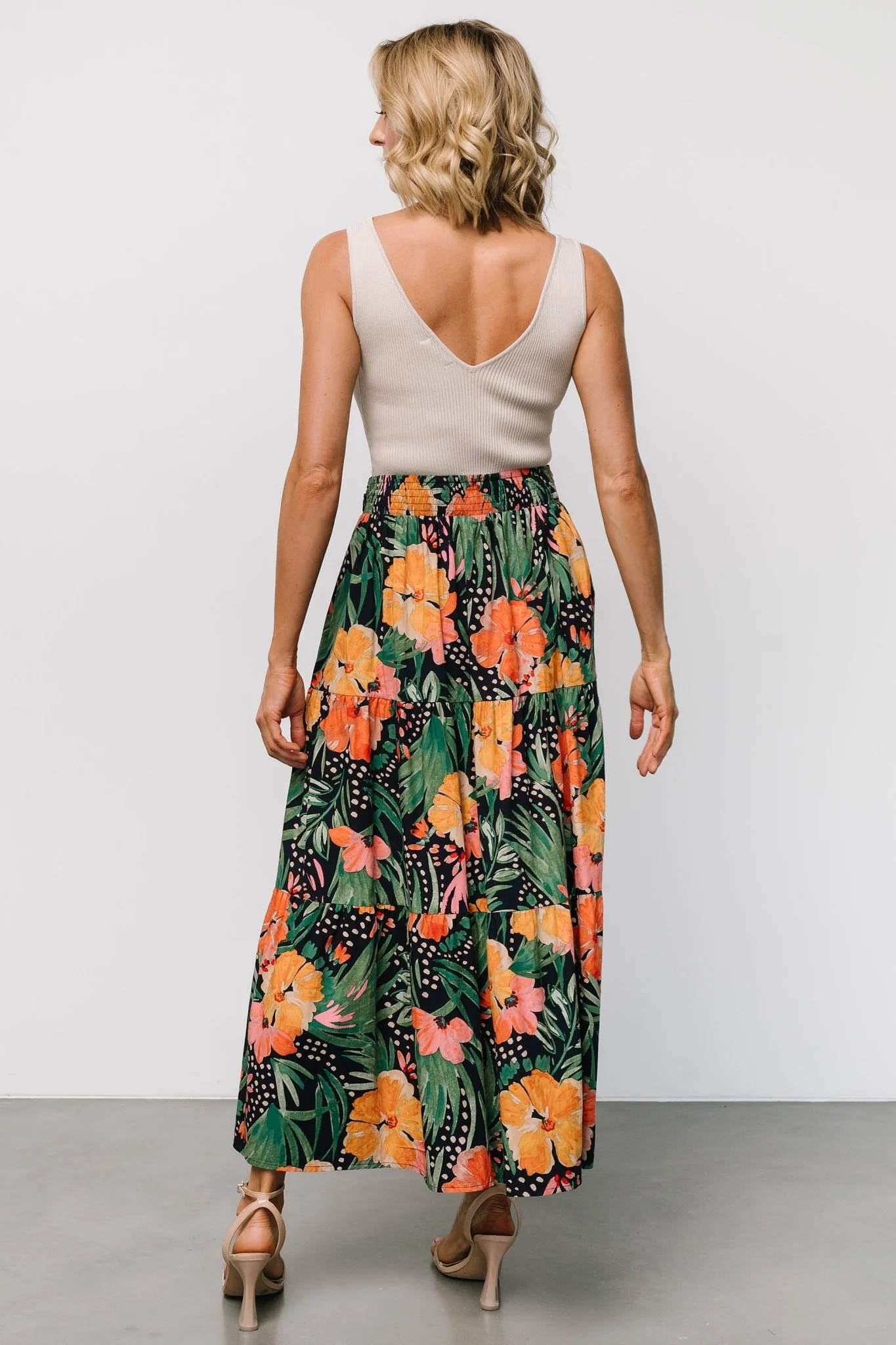 Melea Skirt | Navy Multi Floral