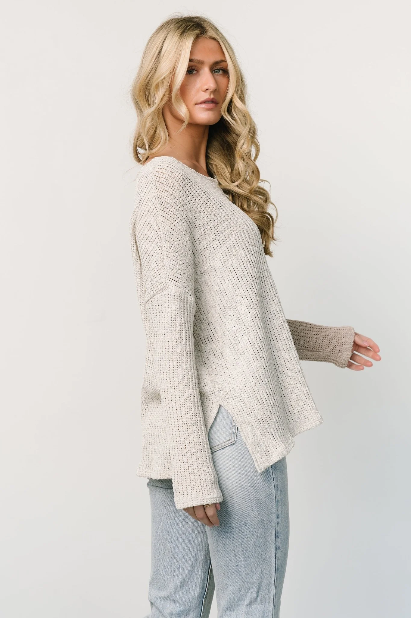 Castelo Knit Top | Natural + Sand