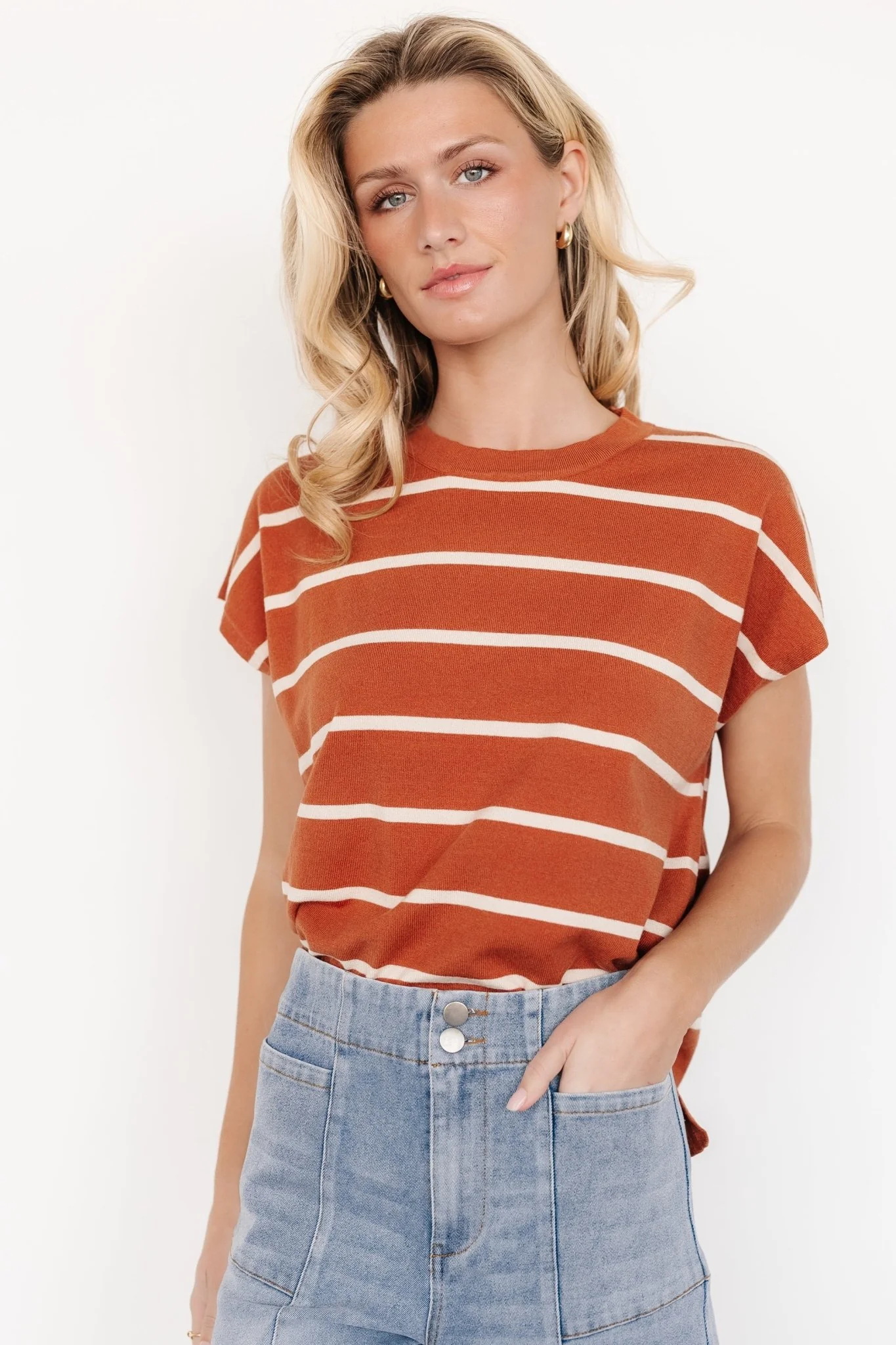 Ada Dolman Top | Sandstone + Natural
