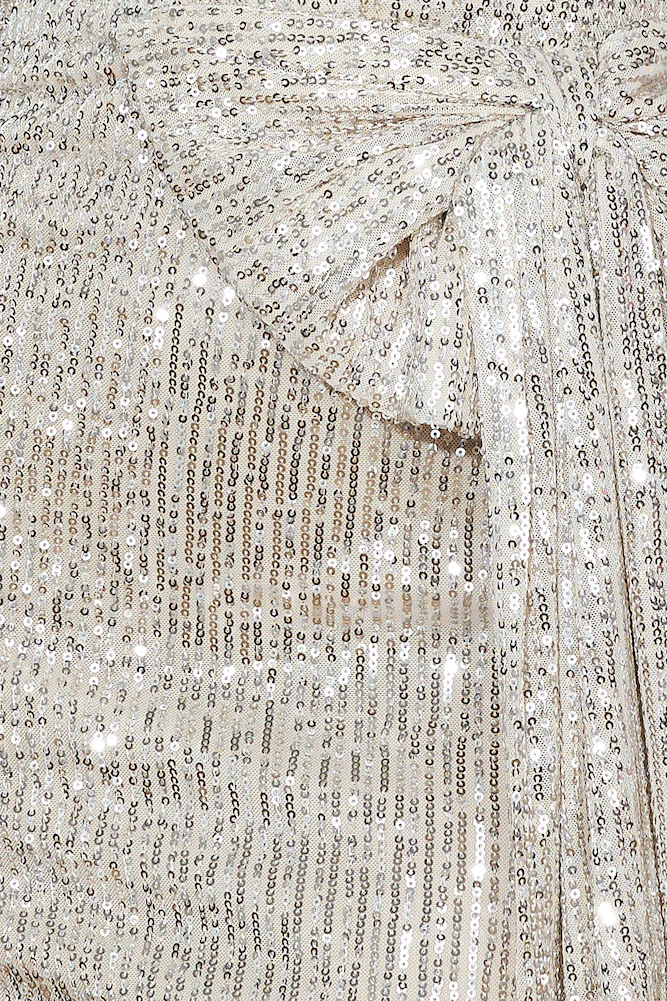 She's The Gift Sequin Mini Dress Beige