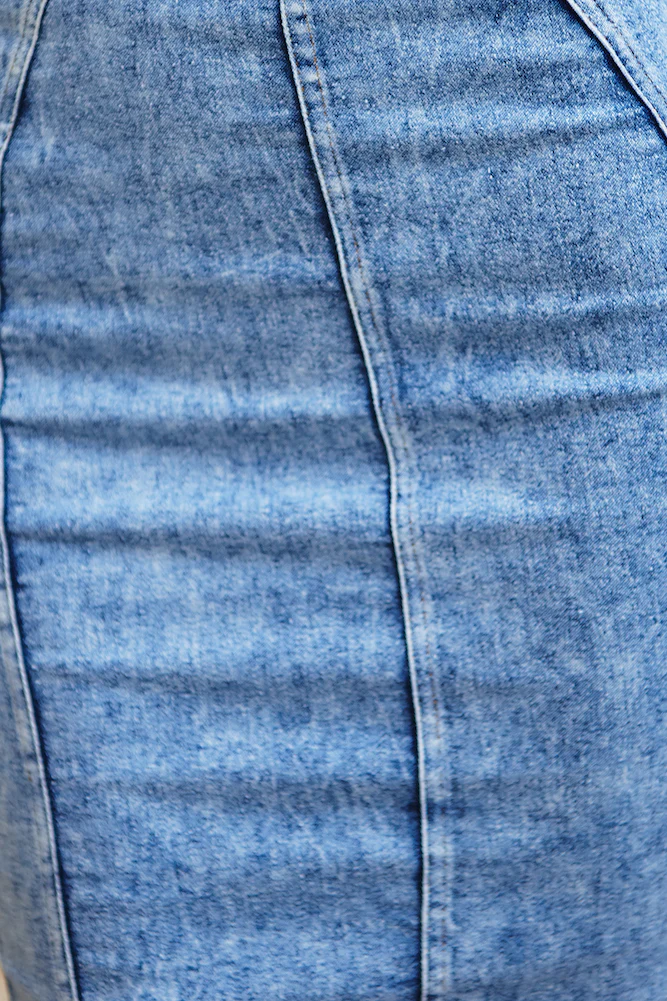 One For The Money Midi Dress Blue