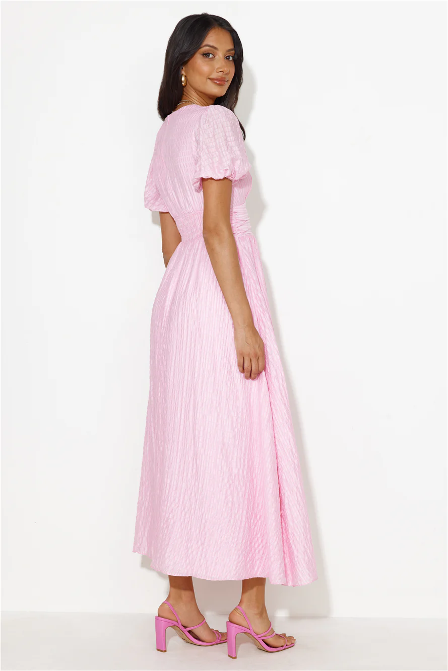 Afternoon Treat Midi Dress Pink