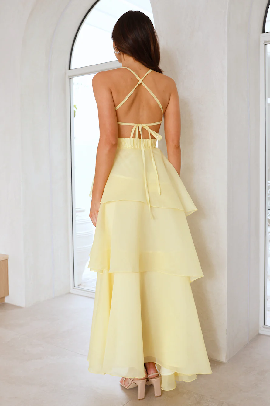 Fashion Personality Maxi Dress Lemon