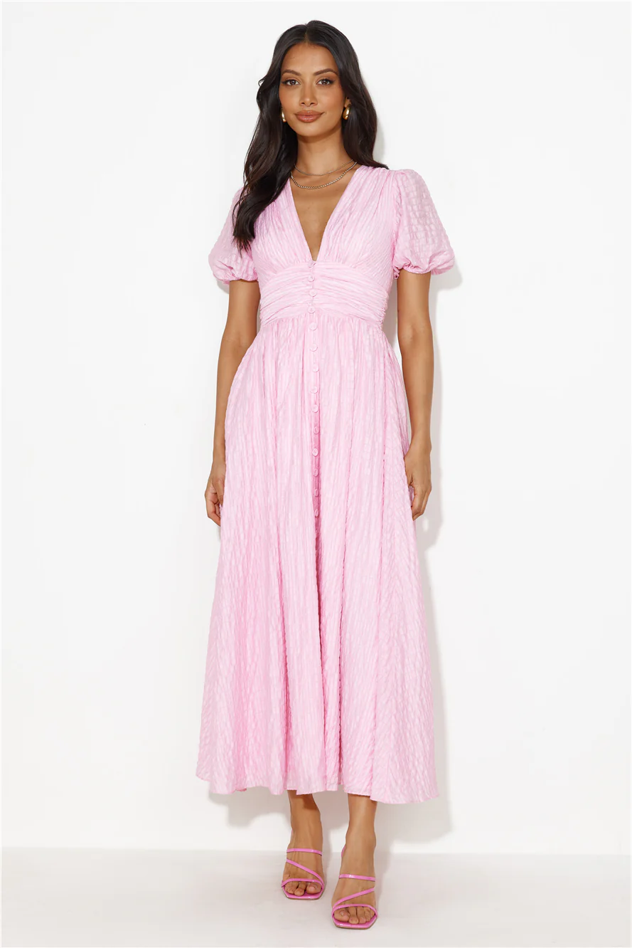 Afternoon Treat Midi Dress Pink
