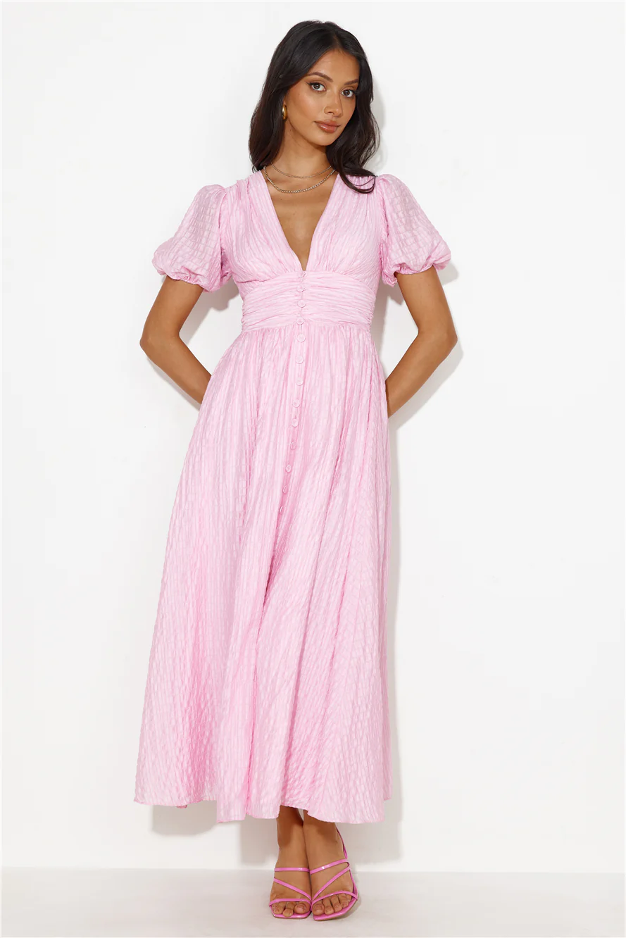 Afternoon Treat Midi Dress Pink