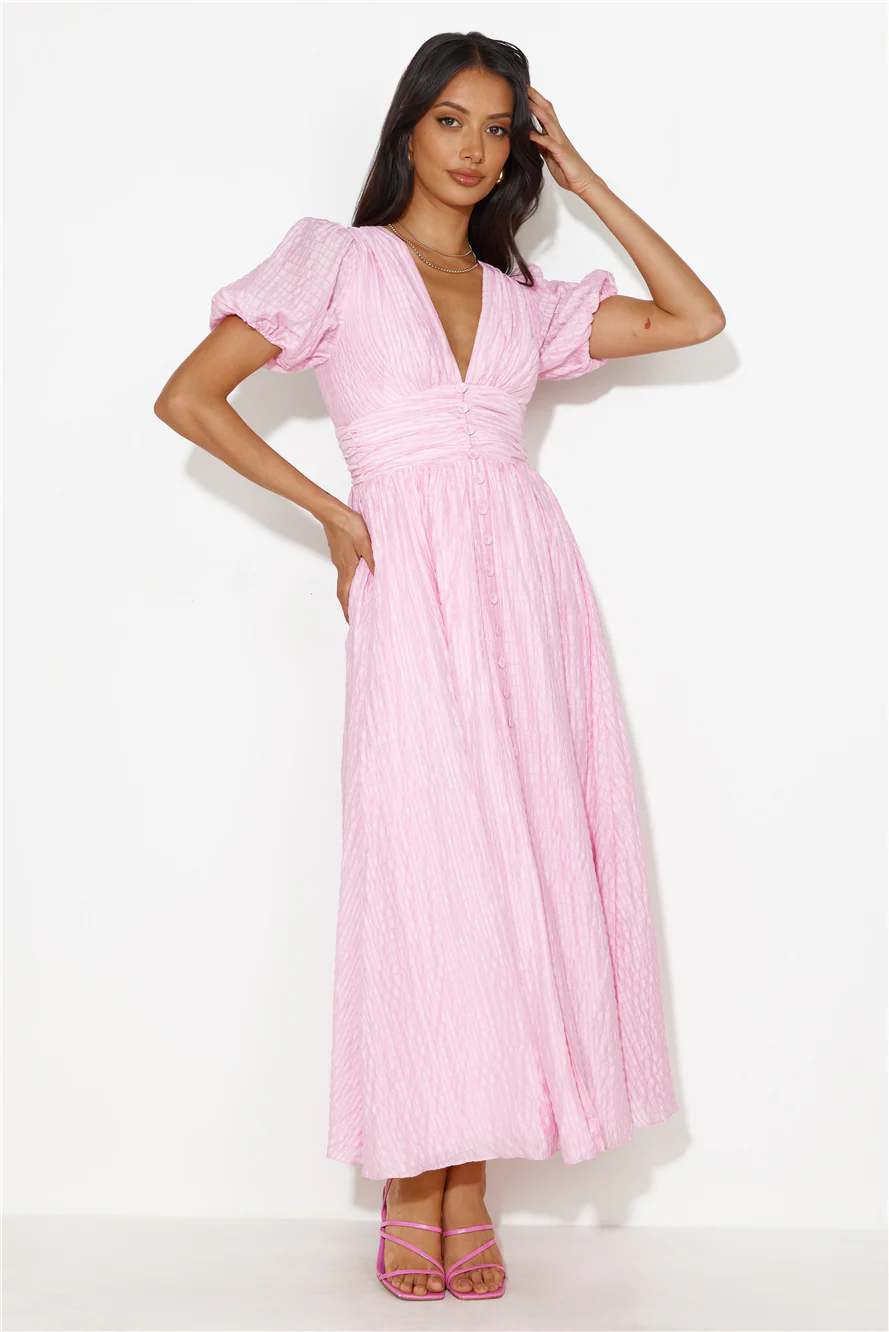 Afternoon Treat Midi Dress Pink