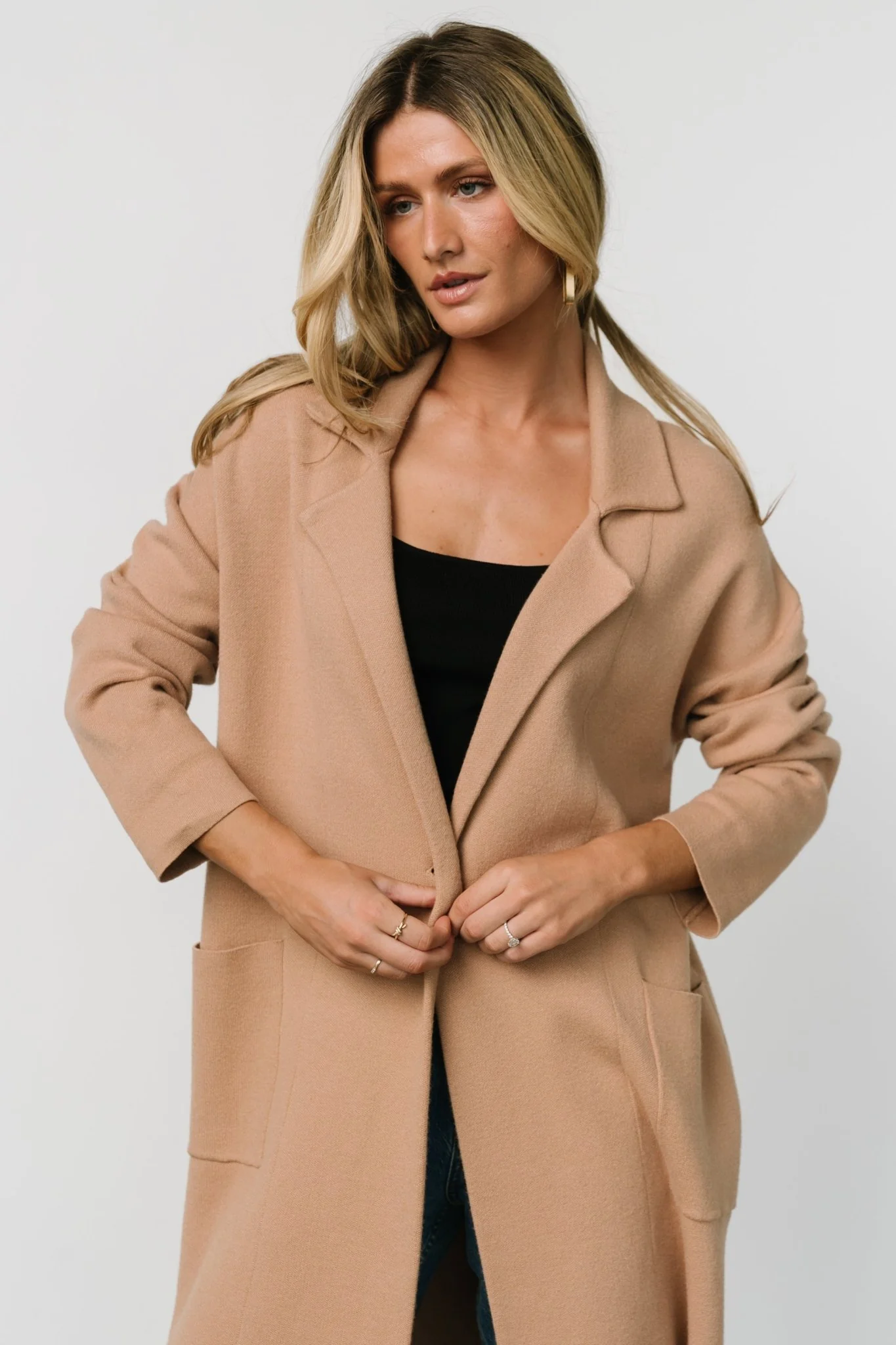 Roland Long Jacket | Light Camel