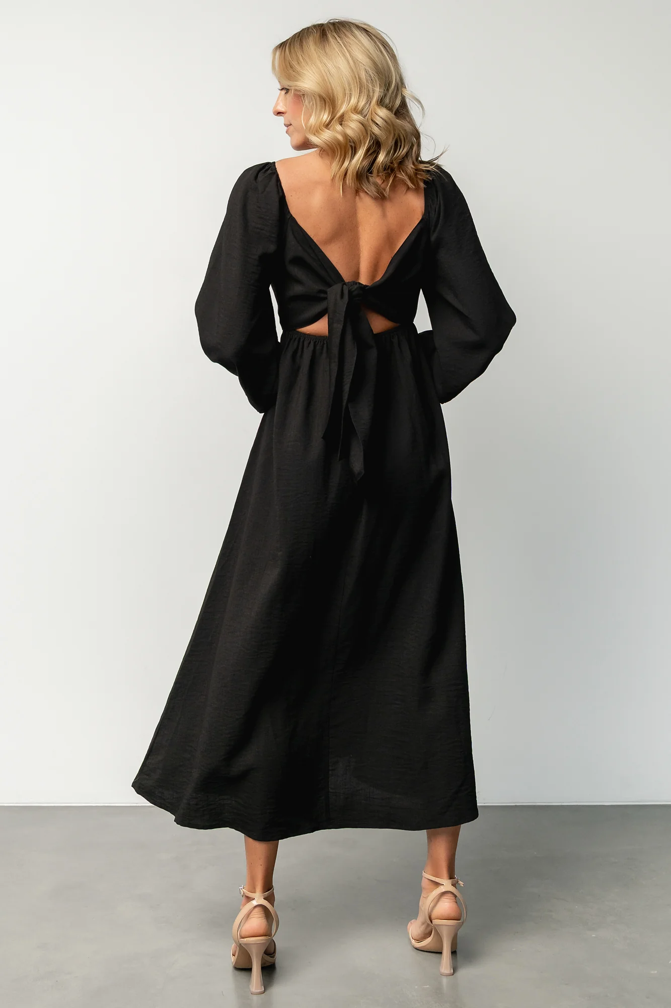 Rosalie Back Tie Dress | Black