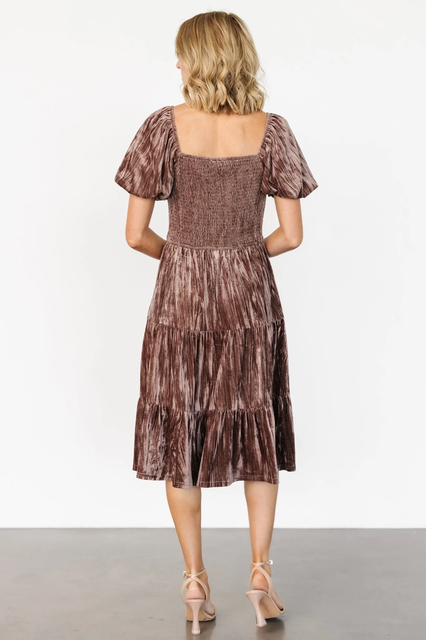 Fay Velvet Midi Dress | Cocoa