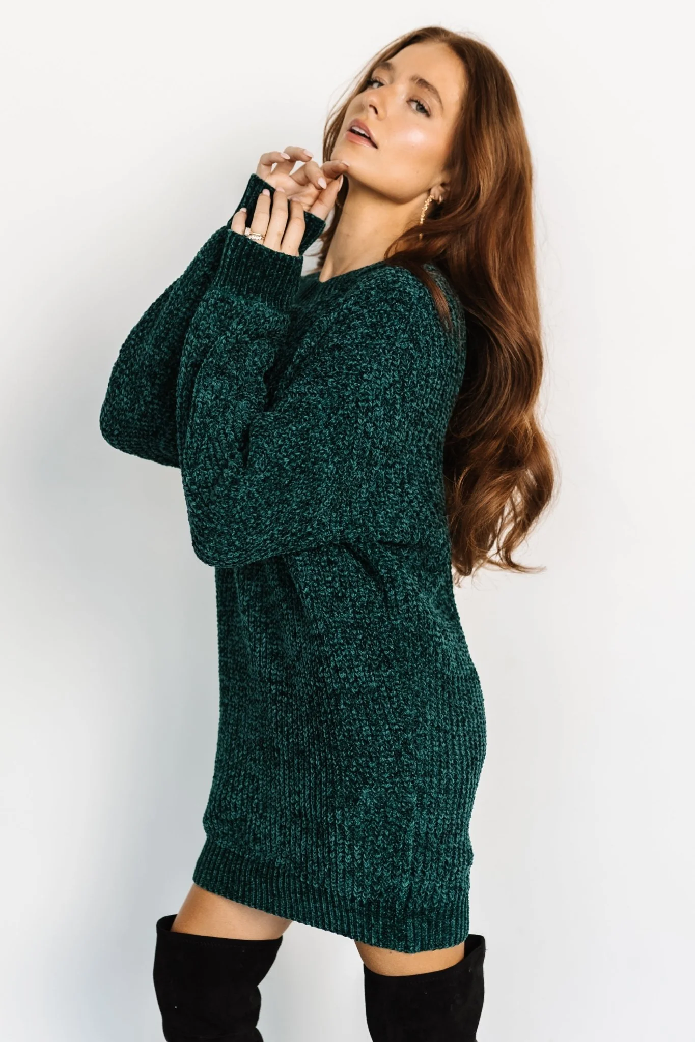 Christa Sweater Dress | Emerald