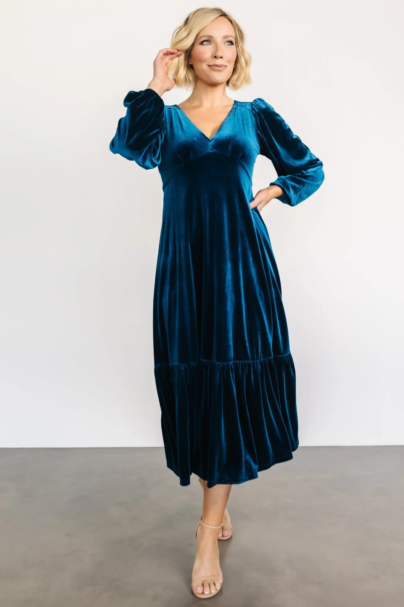 Erika Velvet Maxi Dress | Sapphire