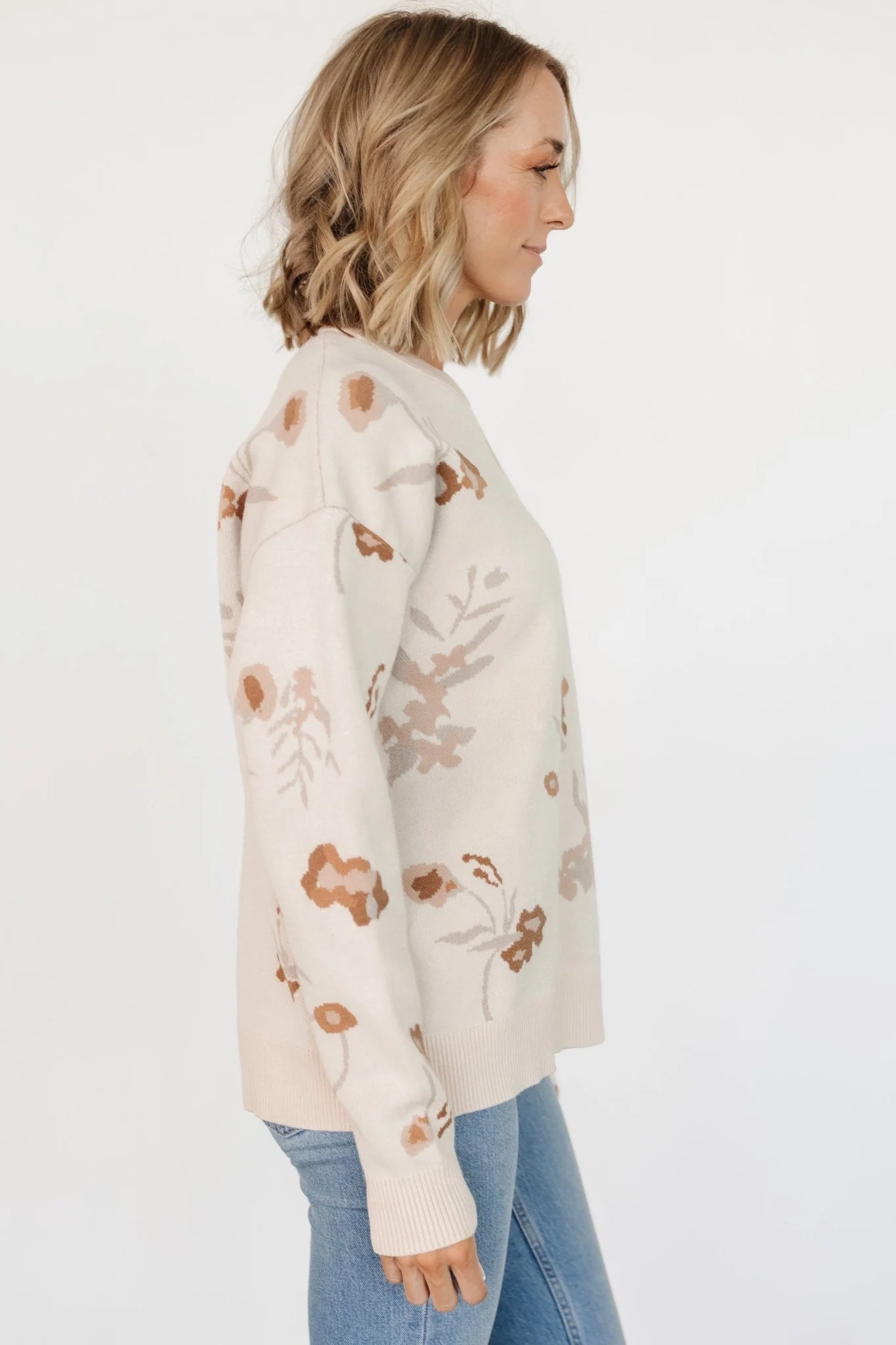 Calla Sweater | Natural Print