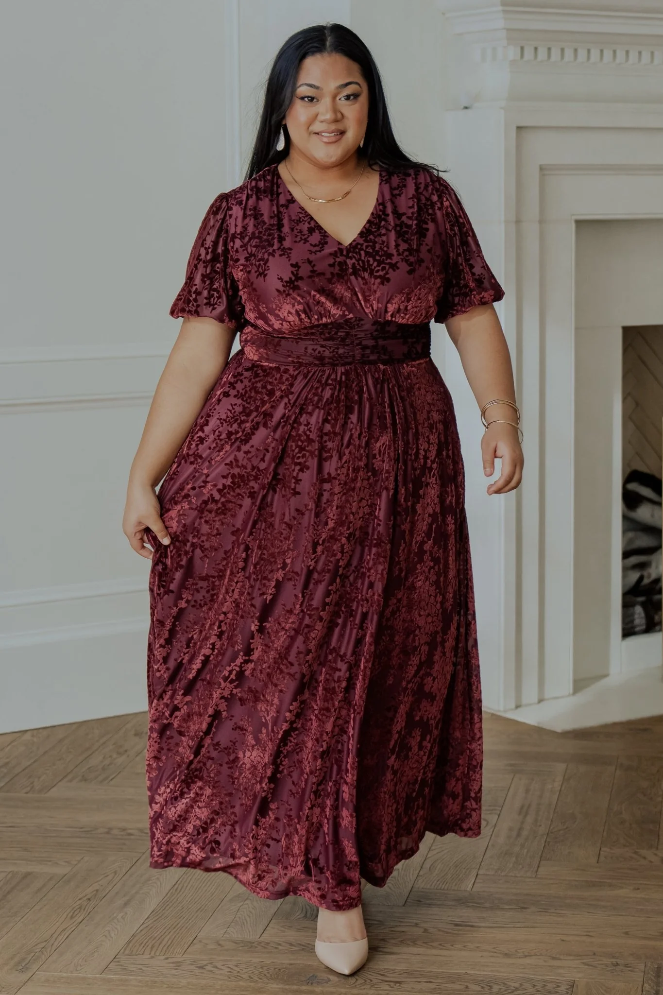 Leslie Velvet Maxi Dress | Mulberry