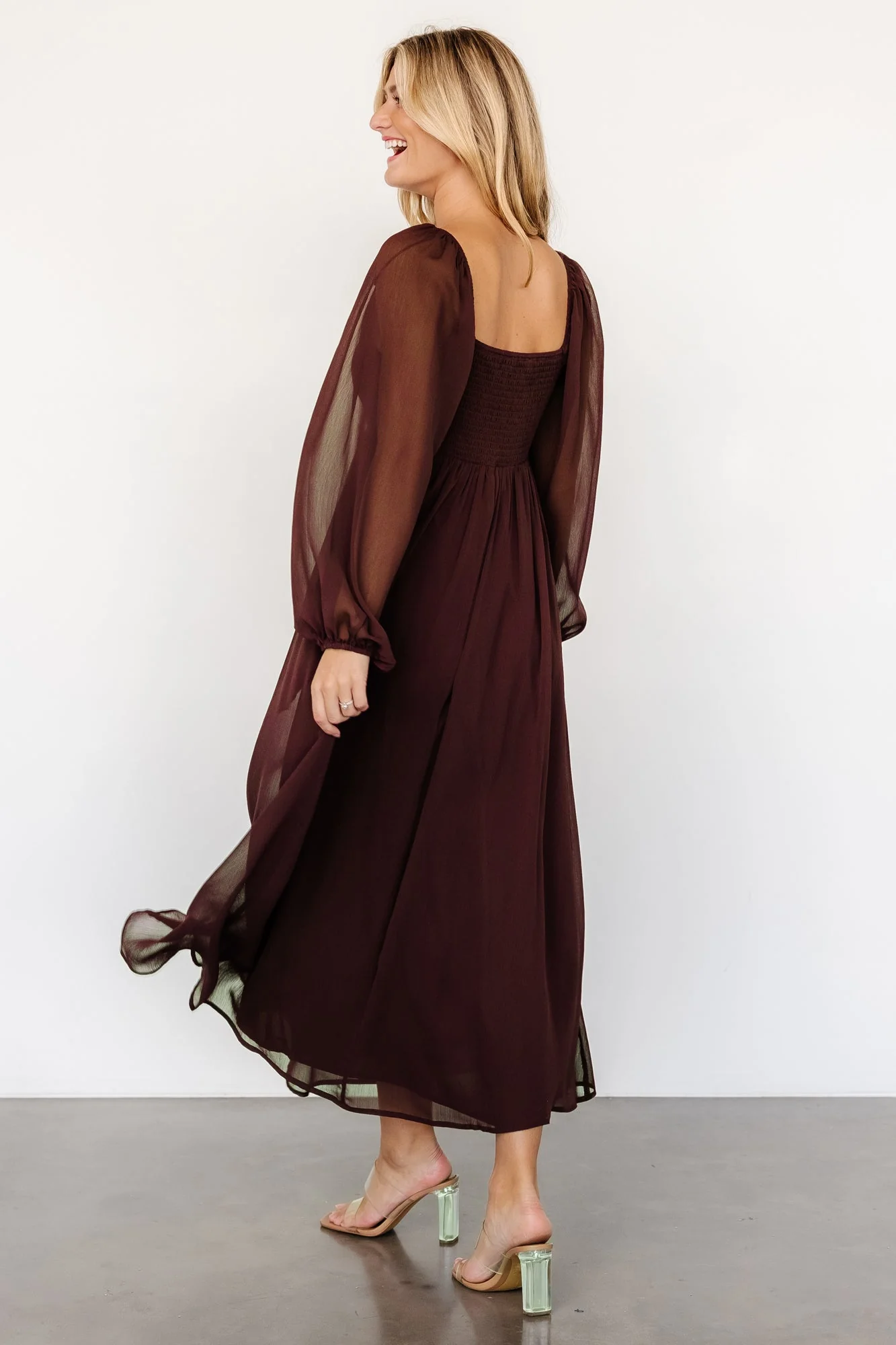 Dione Midi Dress | Mahogany