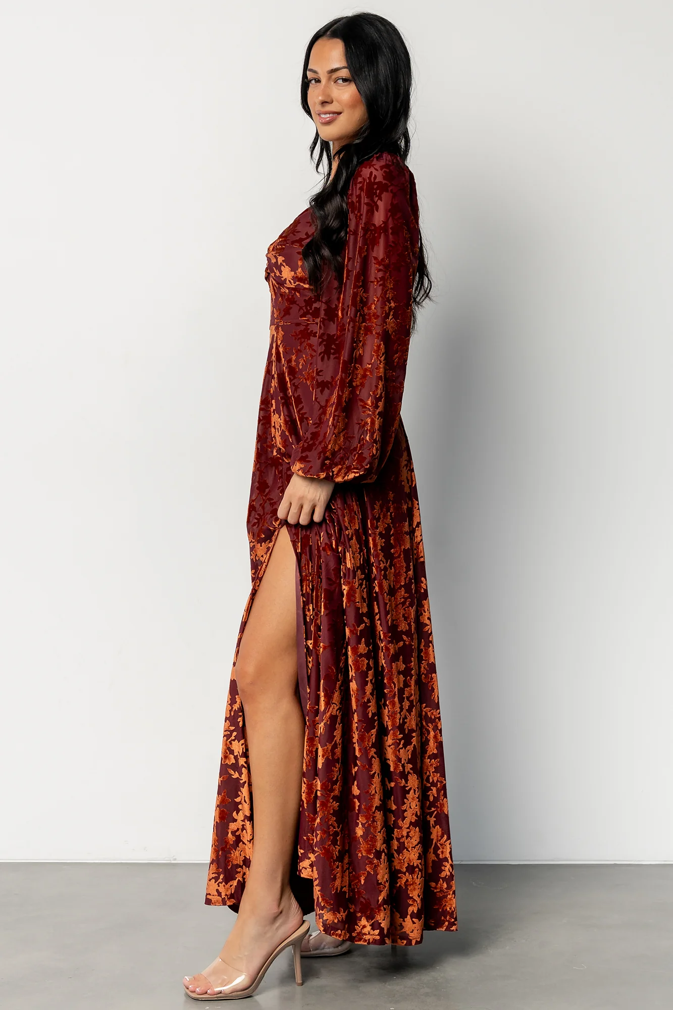 Aurora Velvet Maxi Dress | Clove + Copper Floral