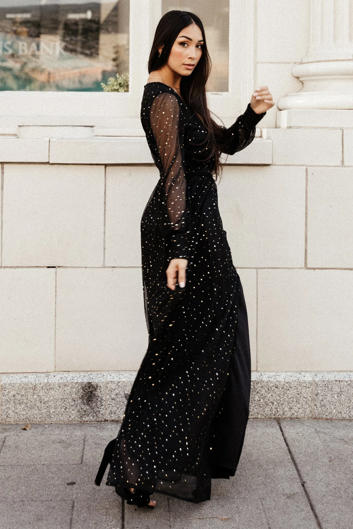 Abigail Sparkle Gown | Black