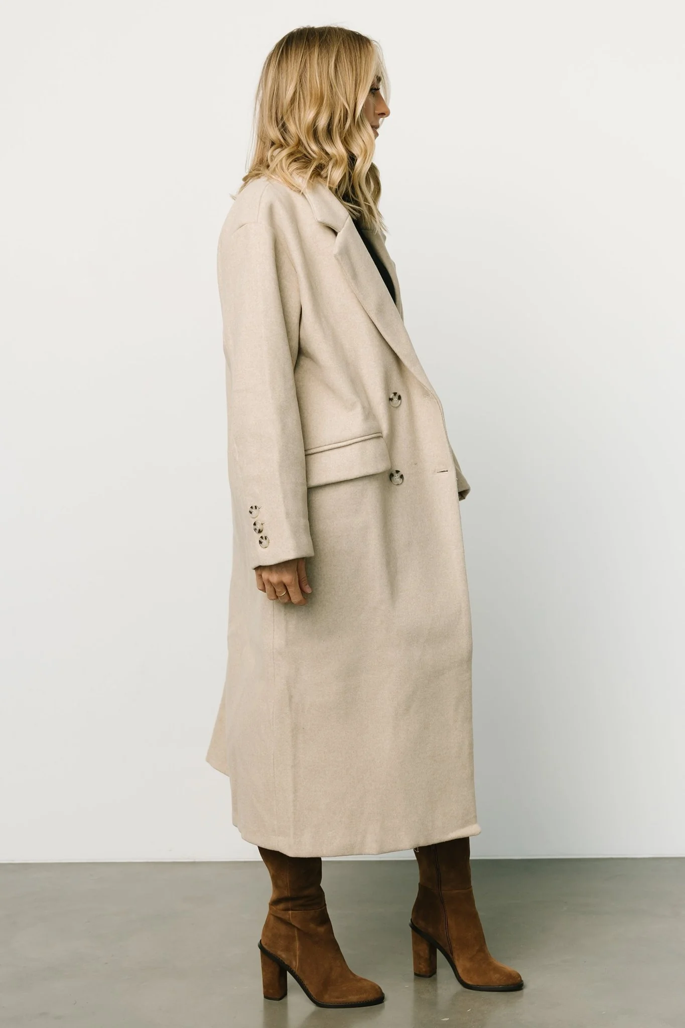 Anderson Double Breasted Coat | Natural