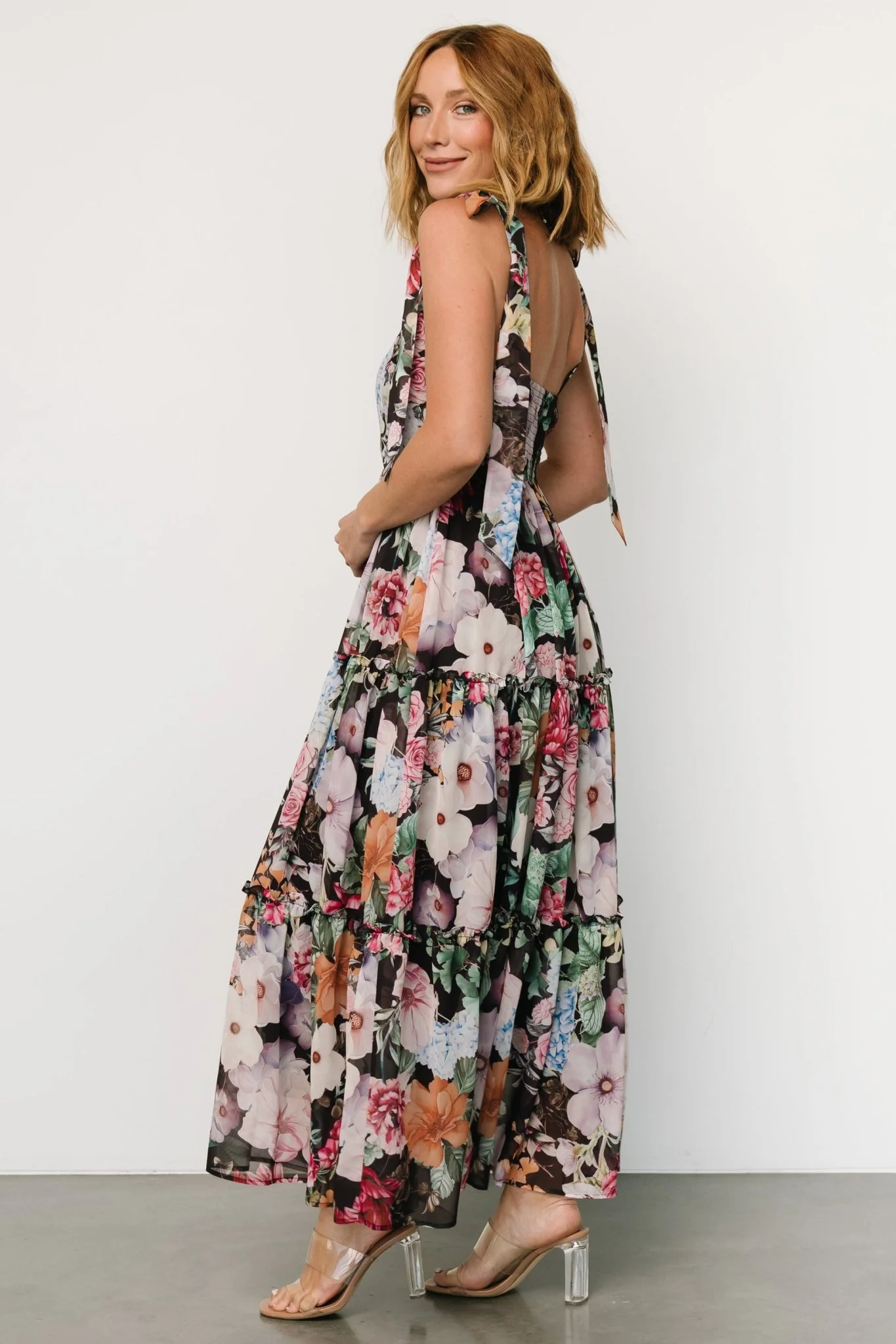 Anita Maxi Dress | Black Multi Floral