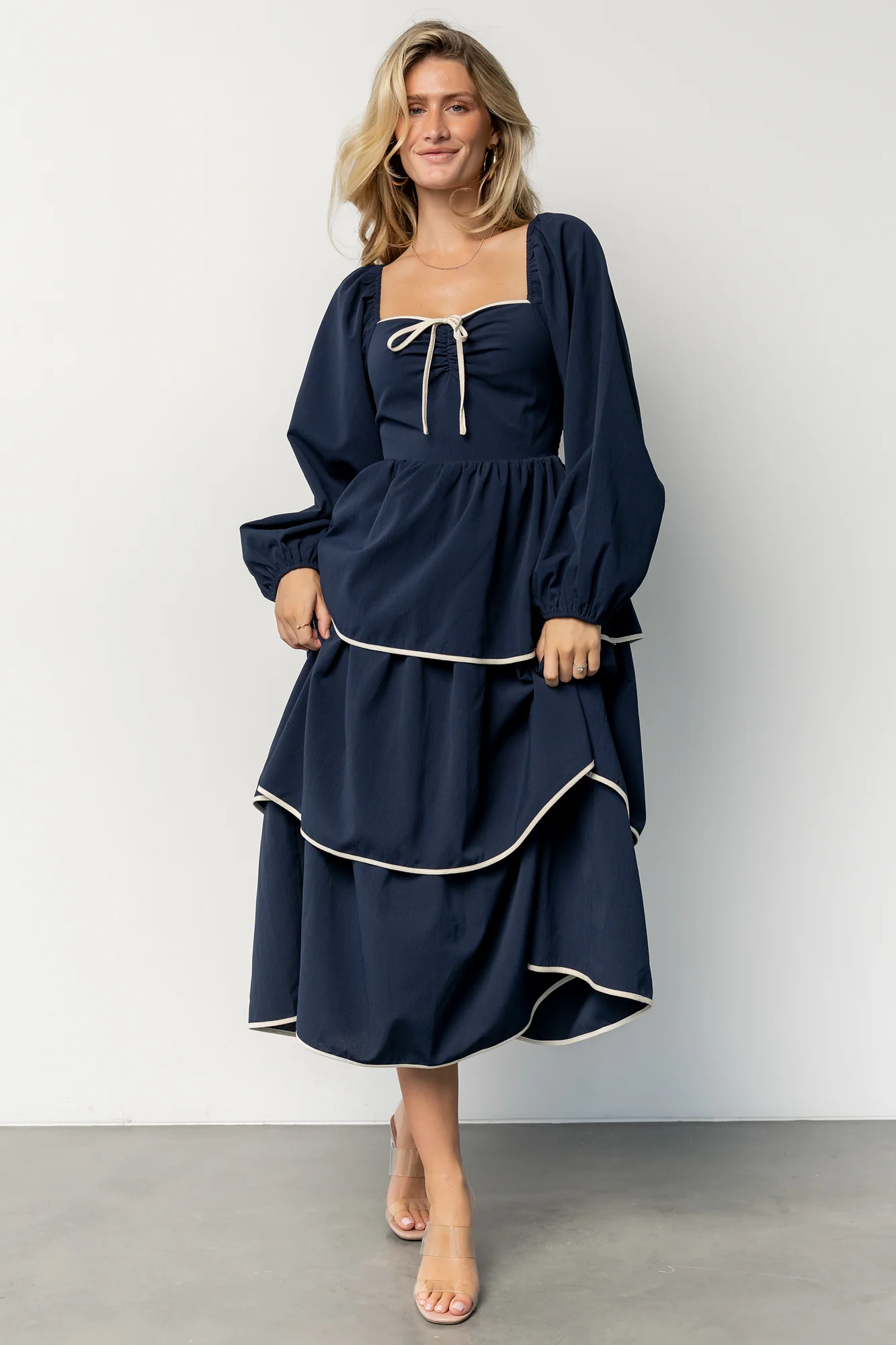 Barcelona Tiered Dress | Navy