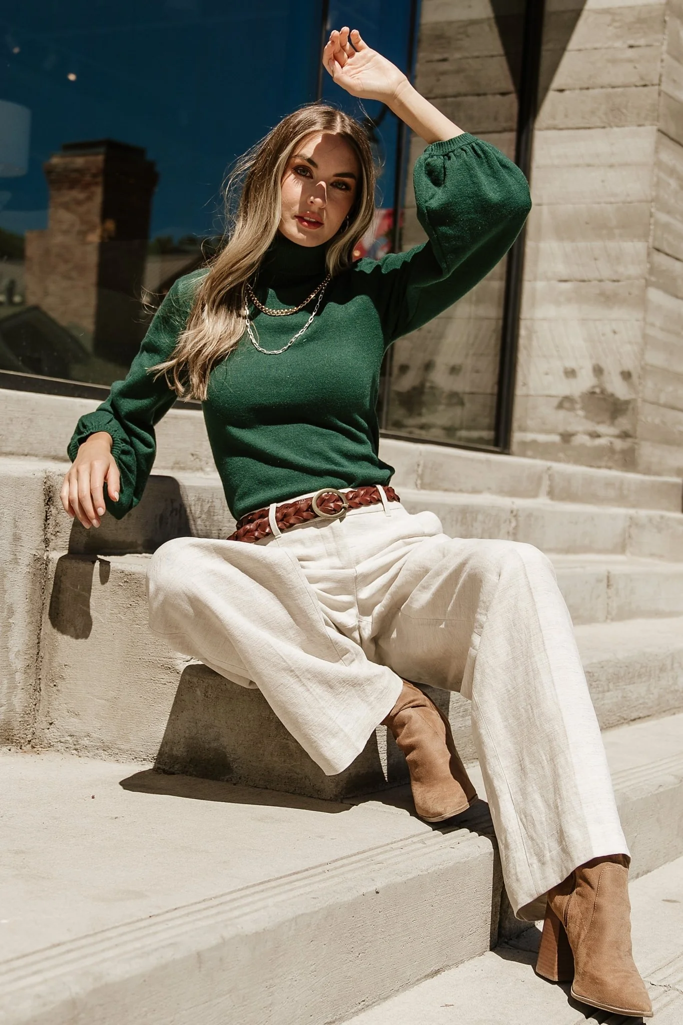 Nielsen Turtleneck Sweater | Emerald