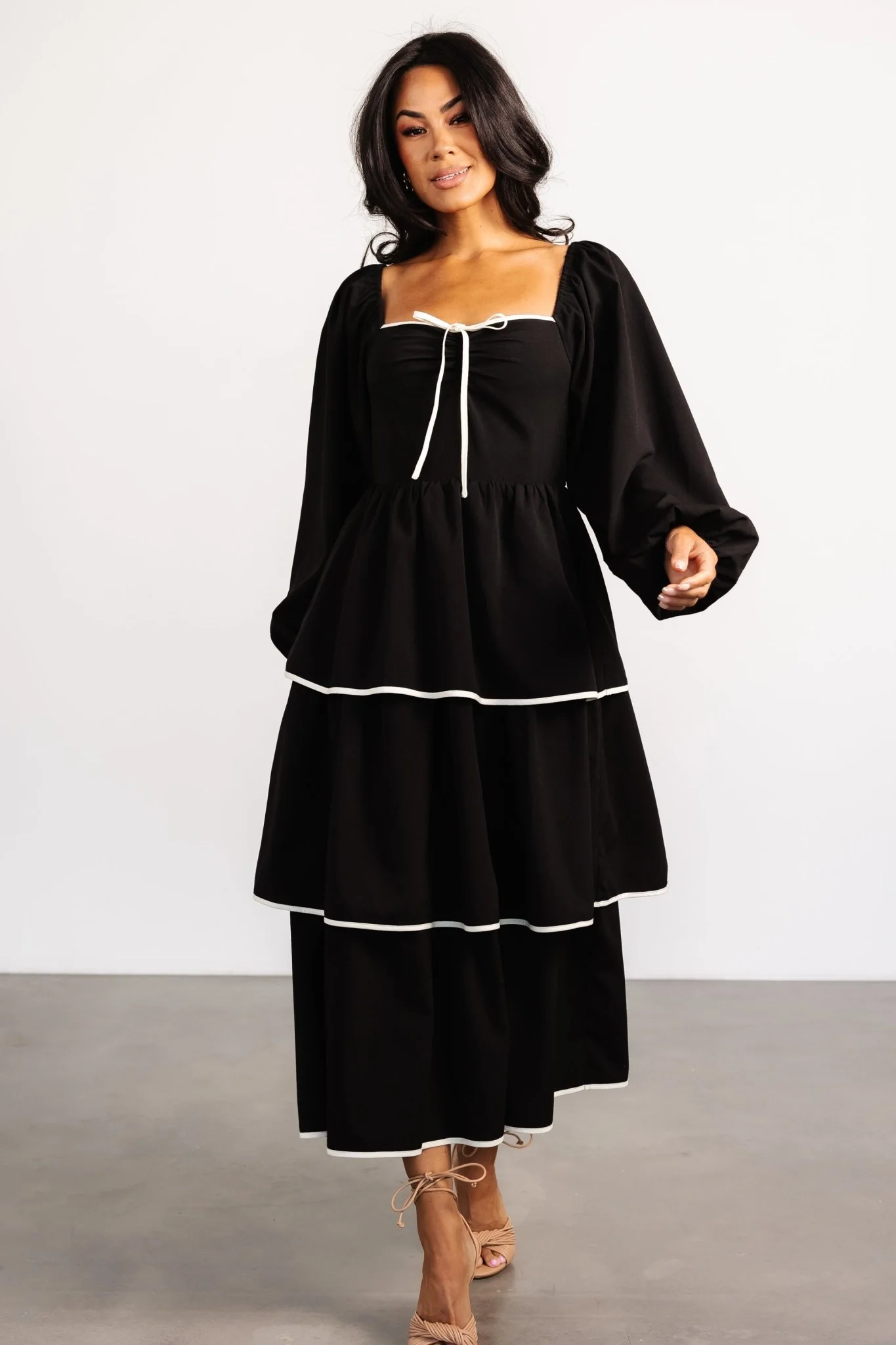 Barcelona Tiered Dress | Black