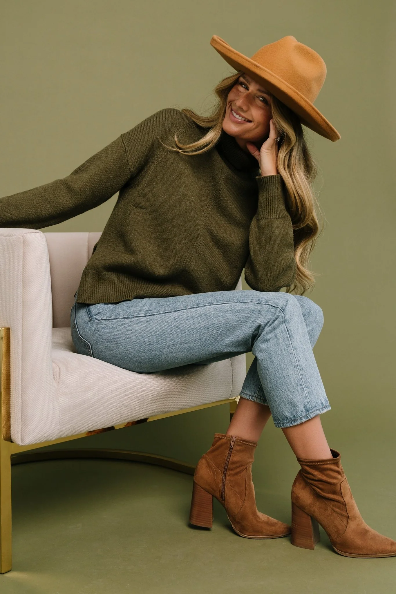 Collins Knit Sweater | Olive