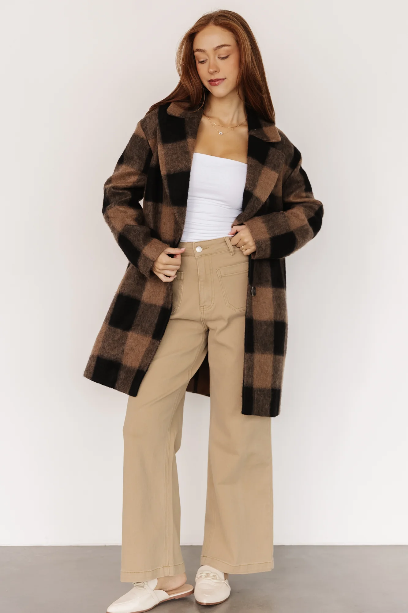 Kirsti Coat | Black + Camel