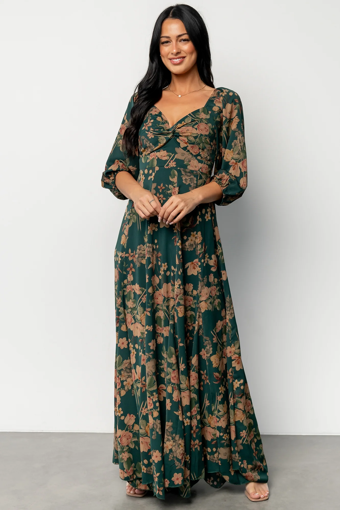 Liesel Maxi Dress | Green + Copper Floral
