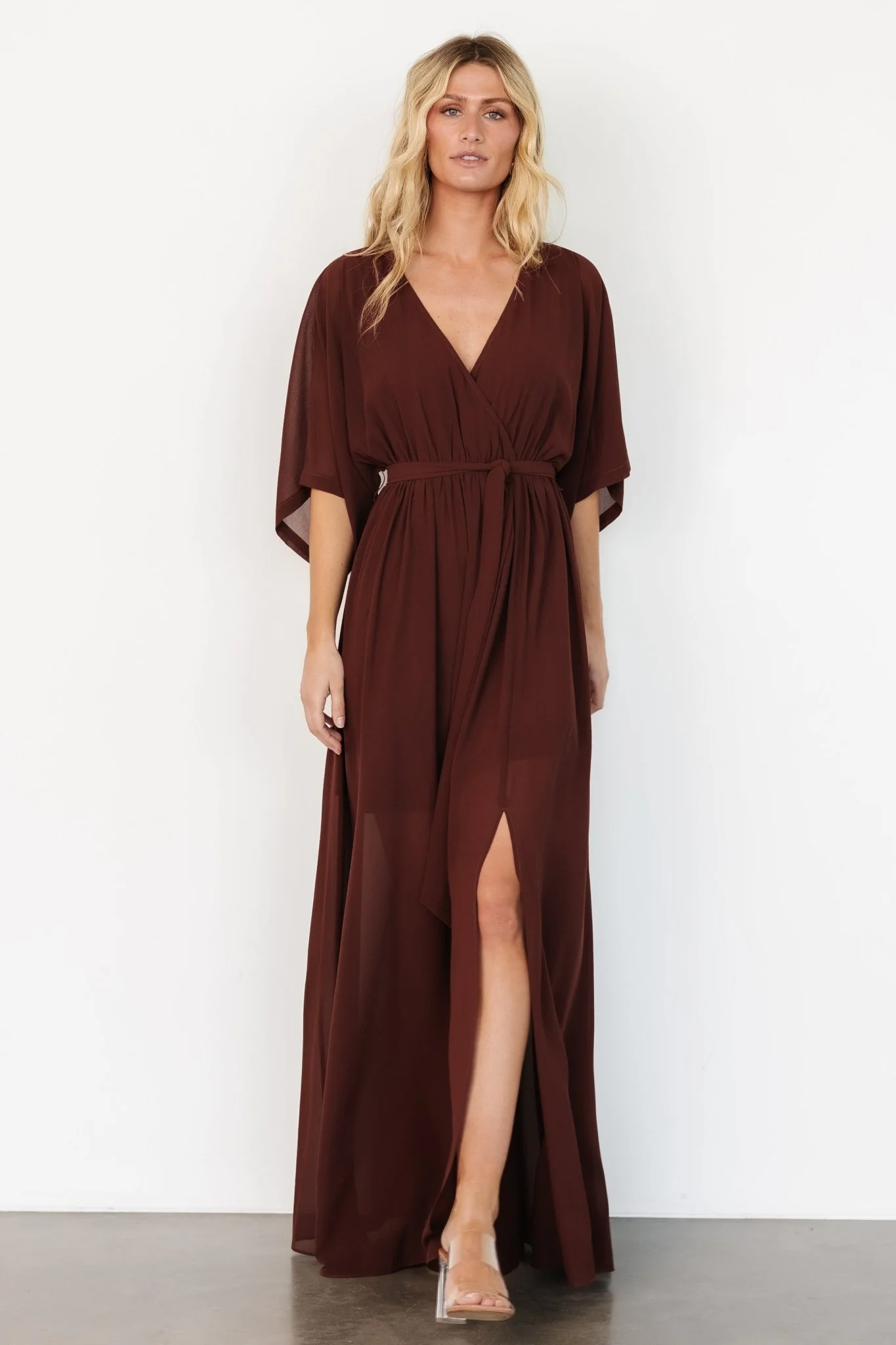 Kia Kimono Maxi Dress | Mahogany