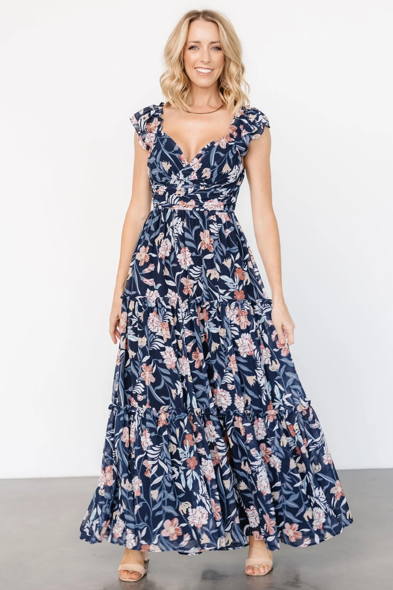 Martina Maxi Dress | Navy Multi