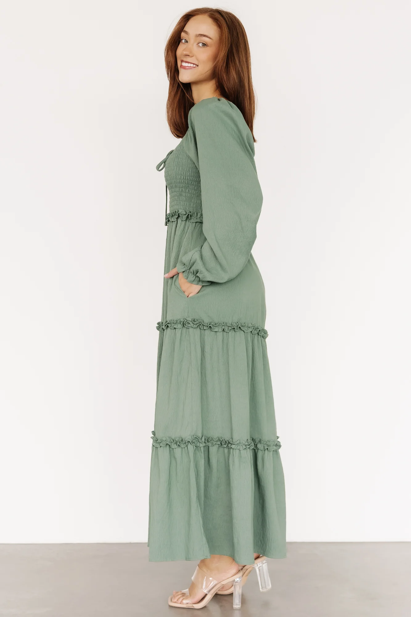 Britta Maxi Dress | Dark Sage