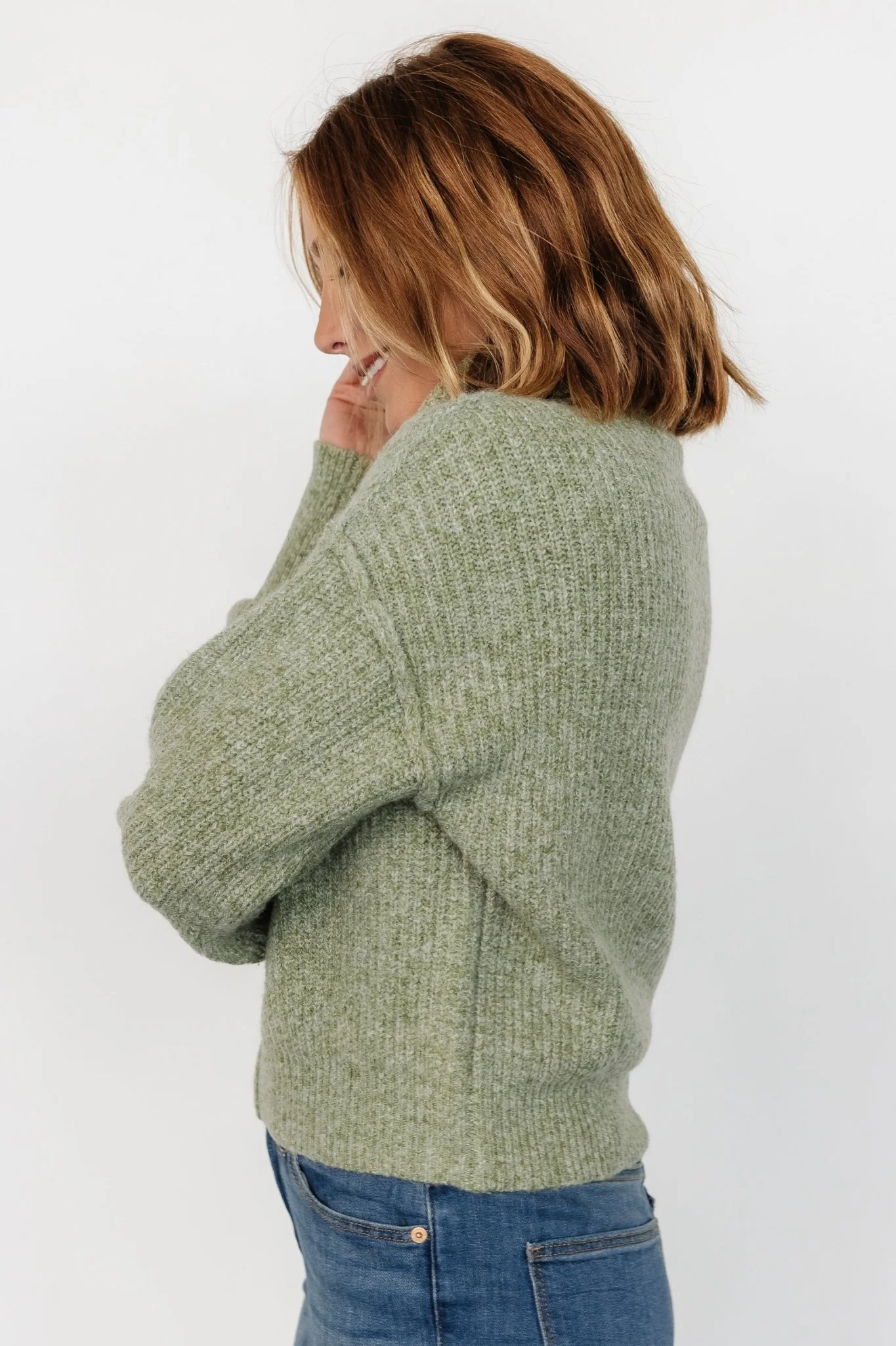 Frannie Knit Turtleneck Sweater | Olive