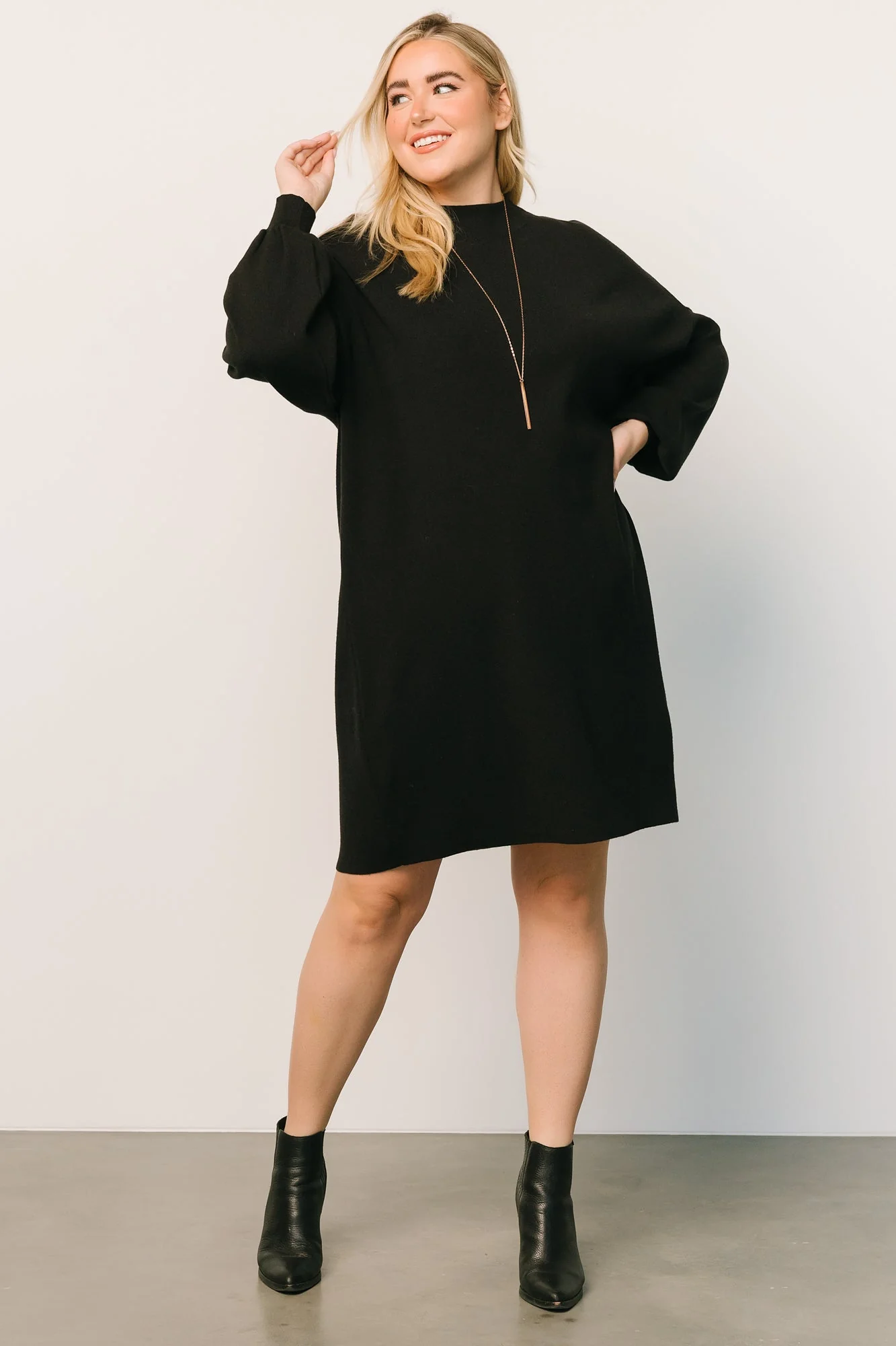 Jennings Sweater Dress | Black