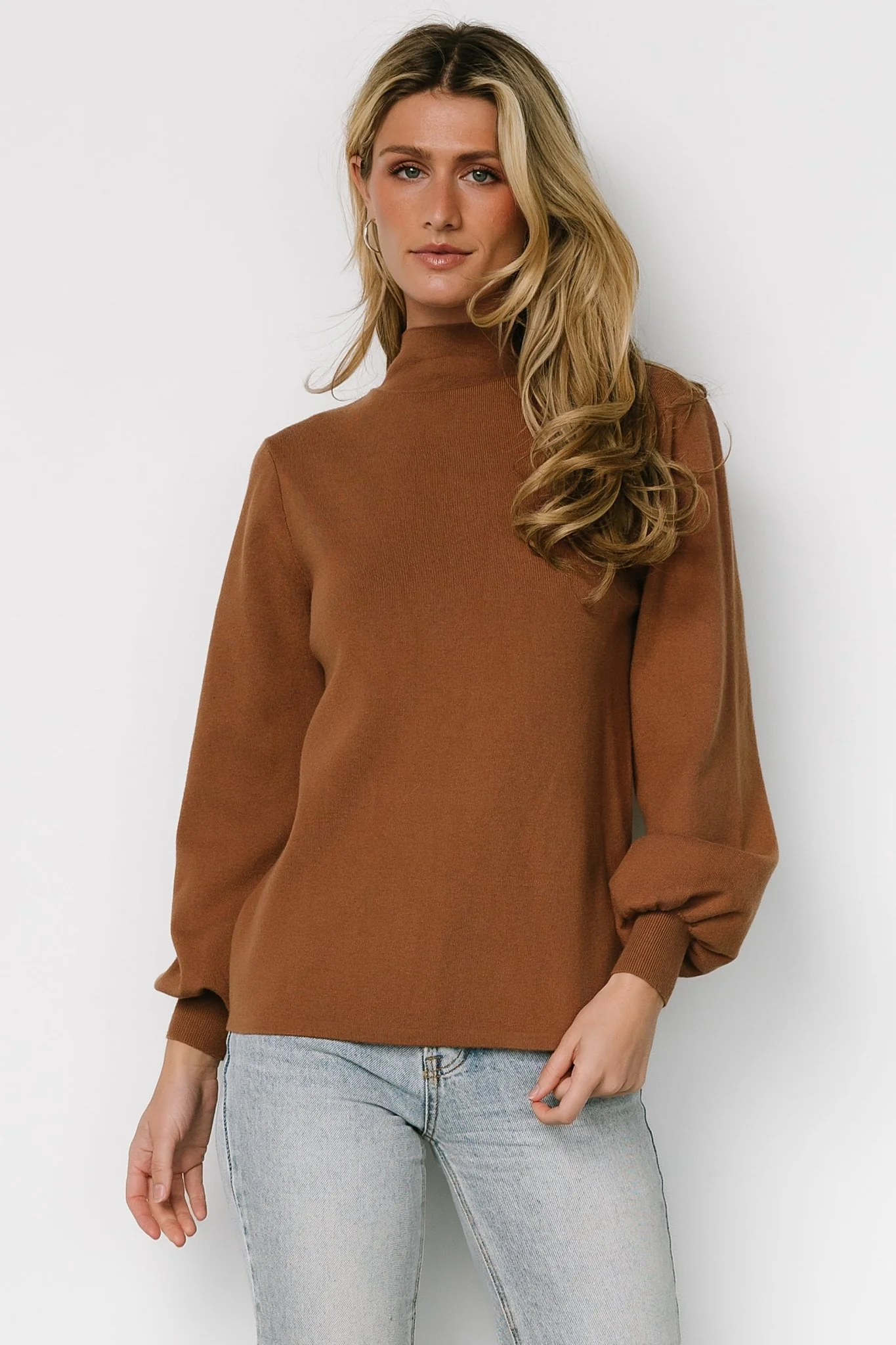 Sutton Sweater Top | Brown