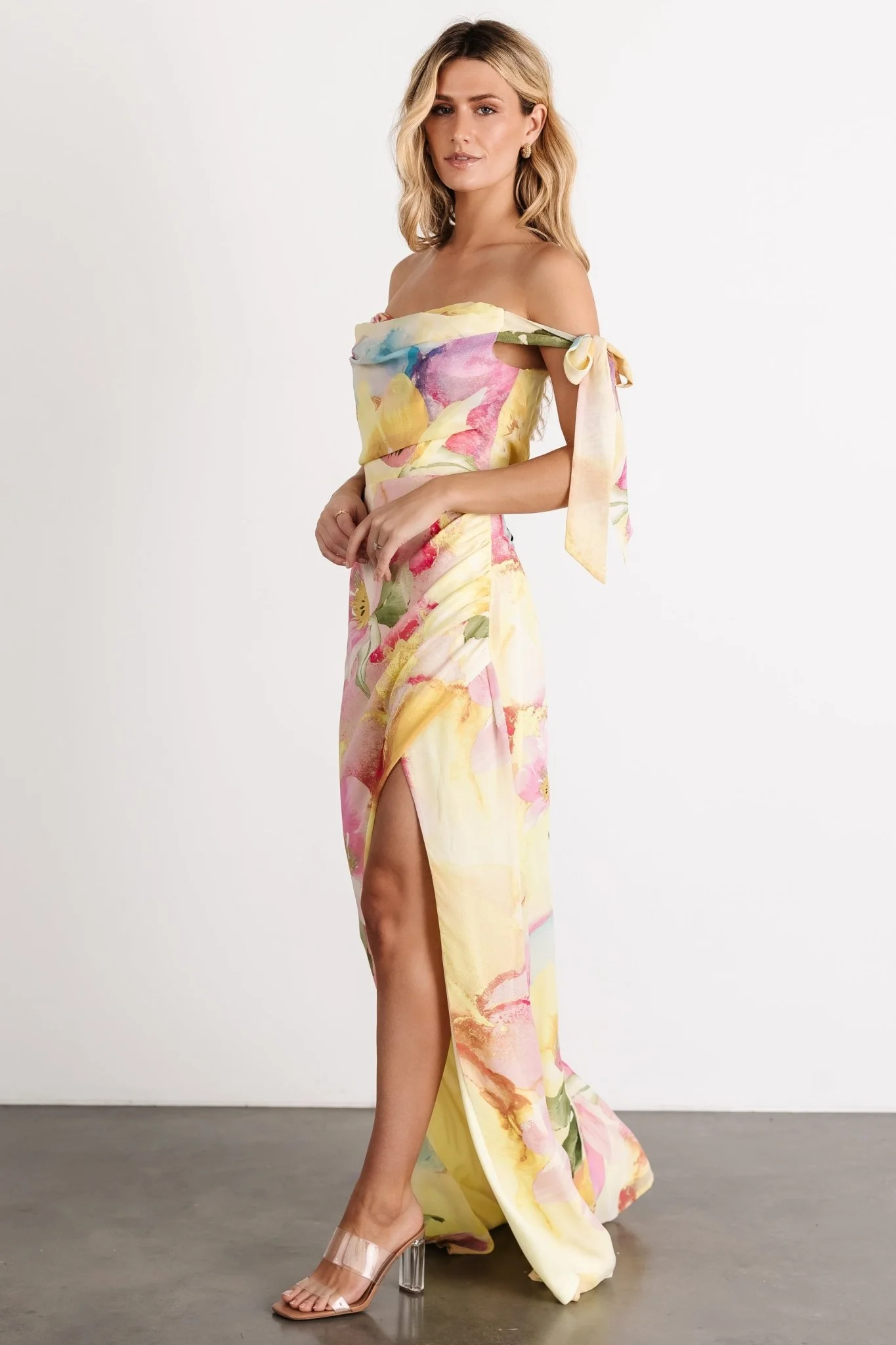 Allegra Off Shoulder Maxi Dress | Multi Floral